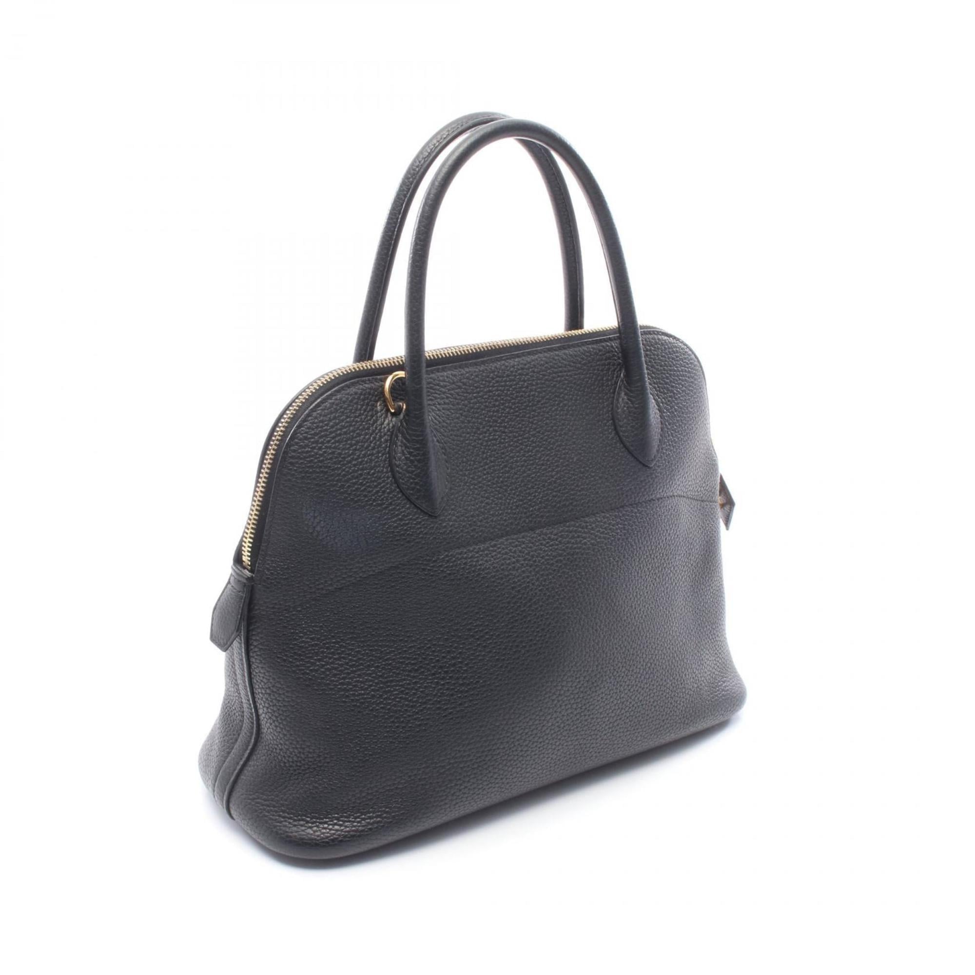 Hermes Black Taurillon Clemence Leather Handbag (Pre-Owned)