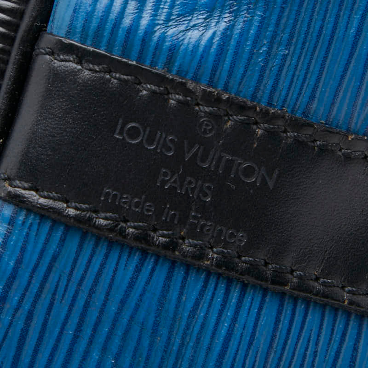 Louis Vuitton Noir Toledo Blue Leather Shoulder Bag (Pre-Owned)