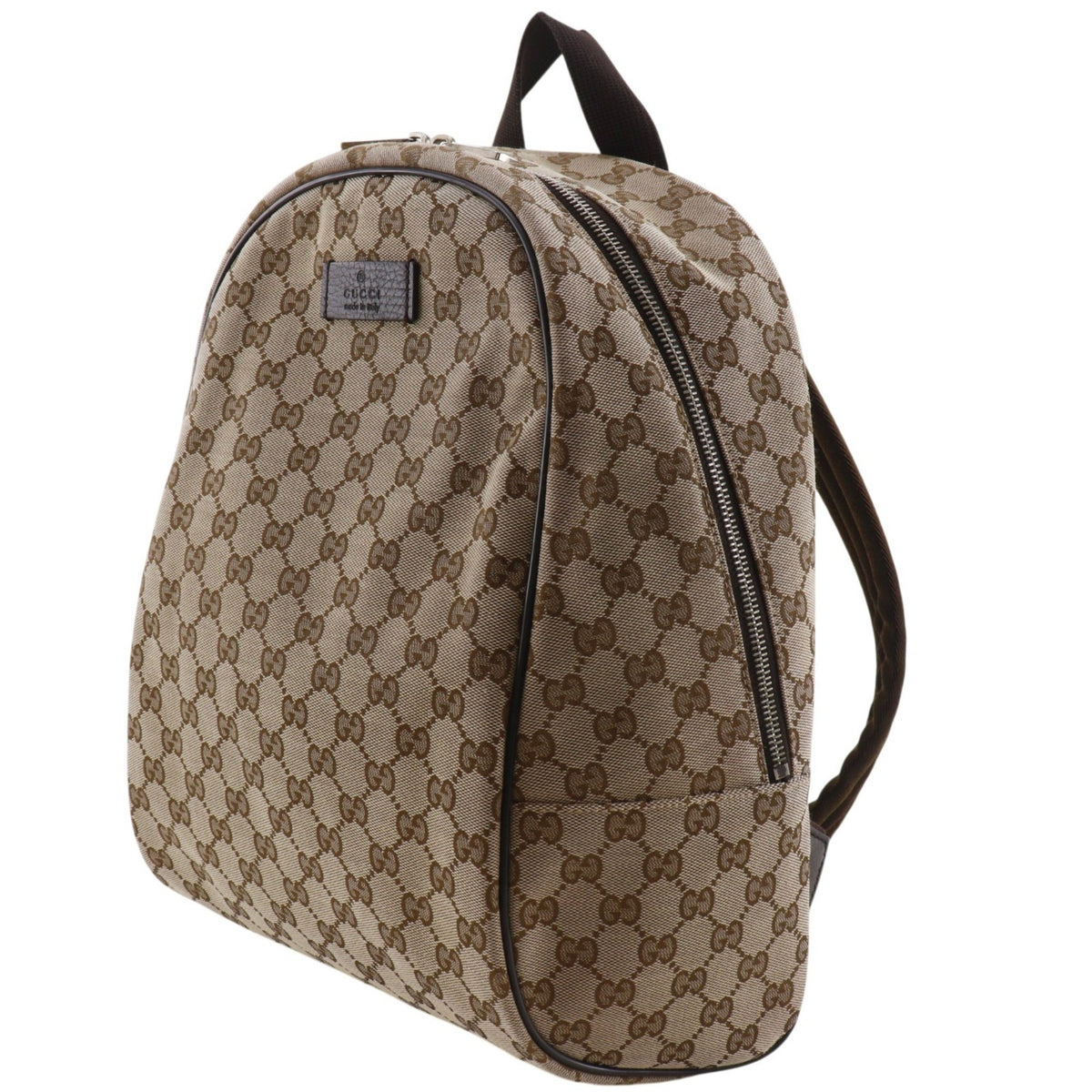 Gucci Gg Canvas Brown Gg Canvas Backpack (Pre-Owned)