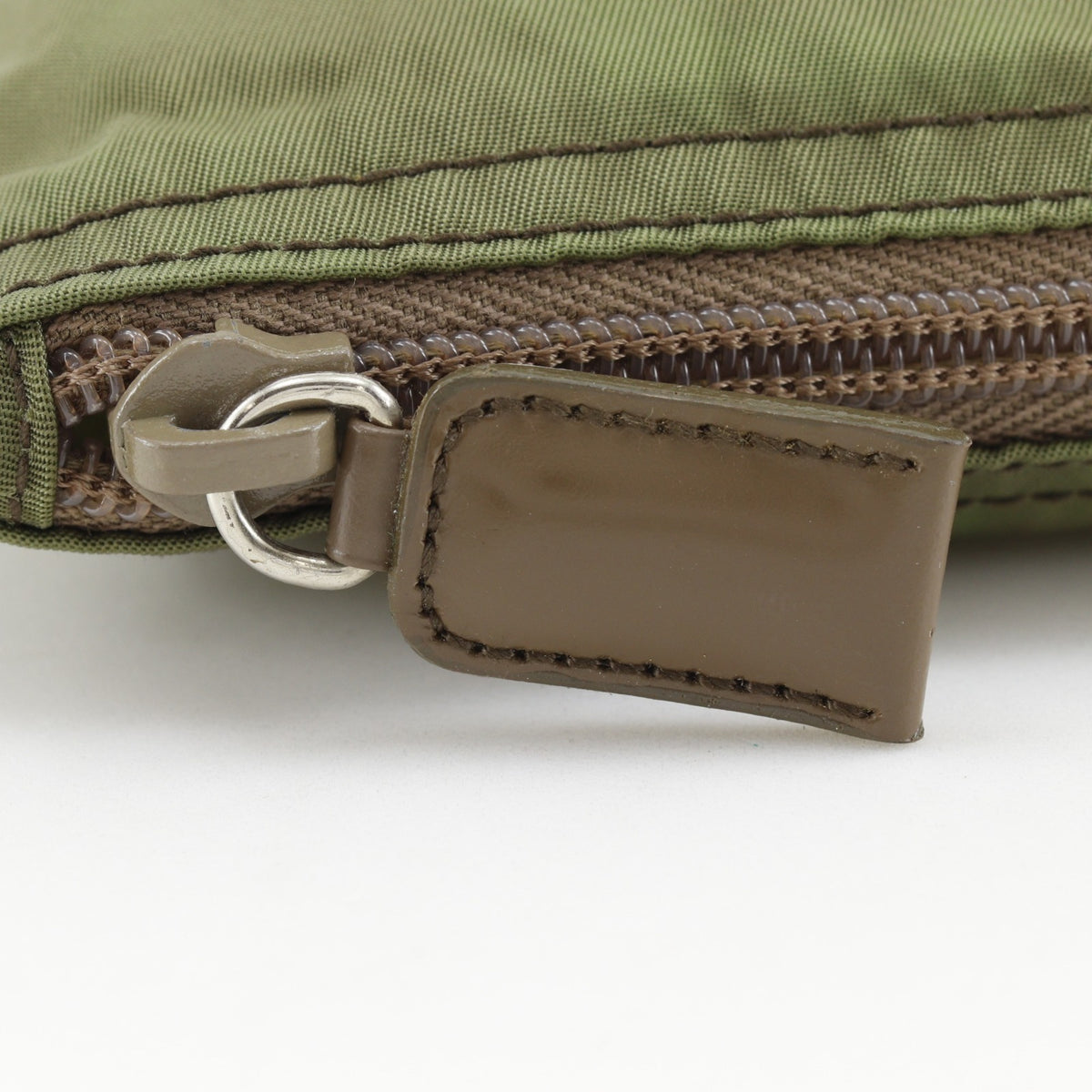 Prada Khaki Nylon Pouch (Pre-Owned)