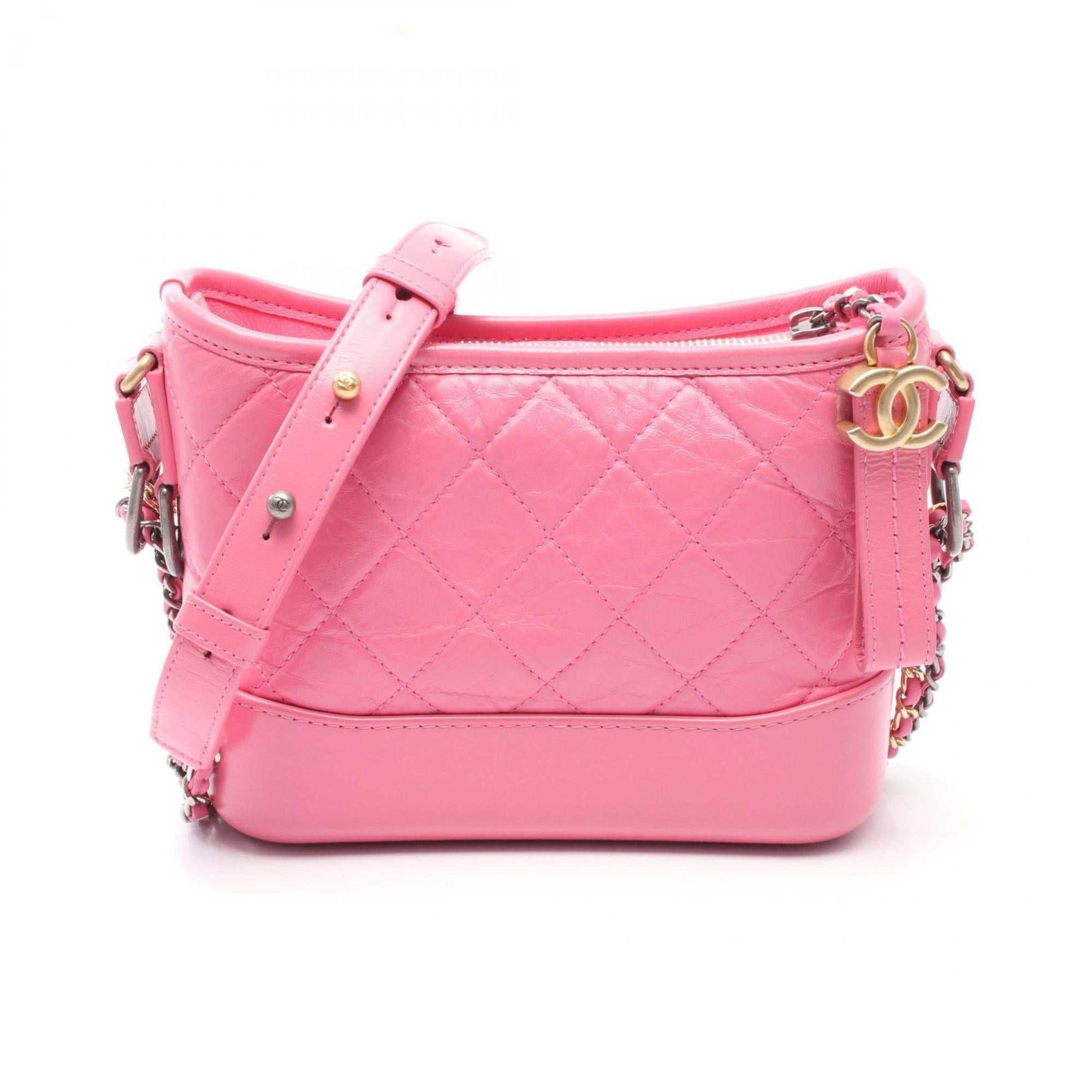 Chanel Pink Leather Shoulder Bag (Pre-Owned)