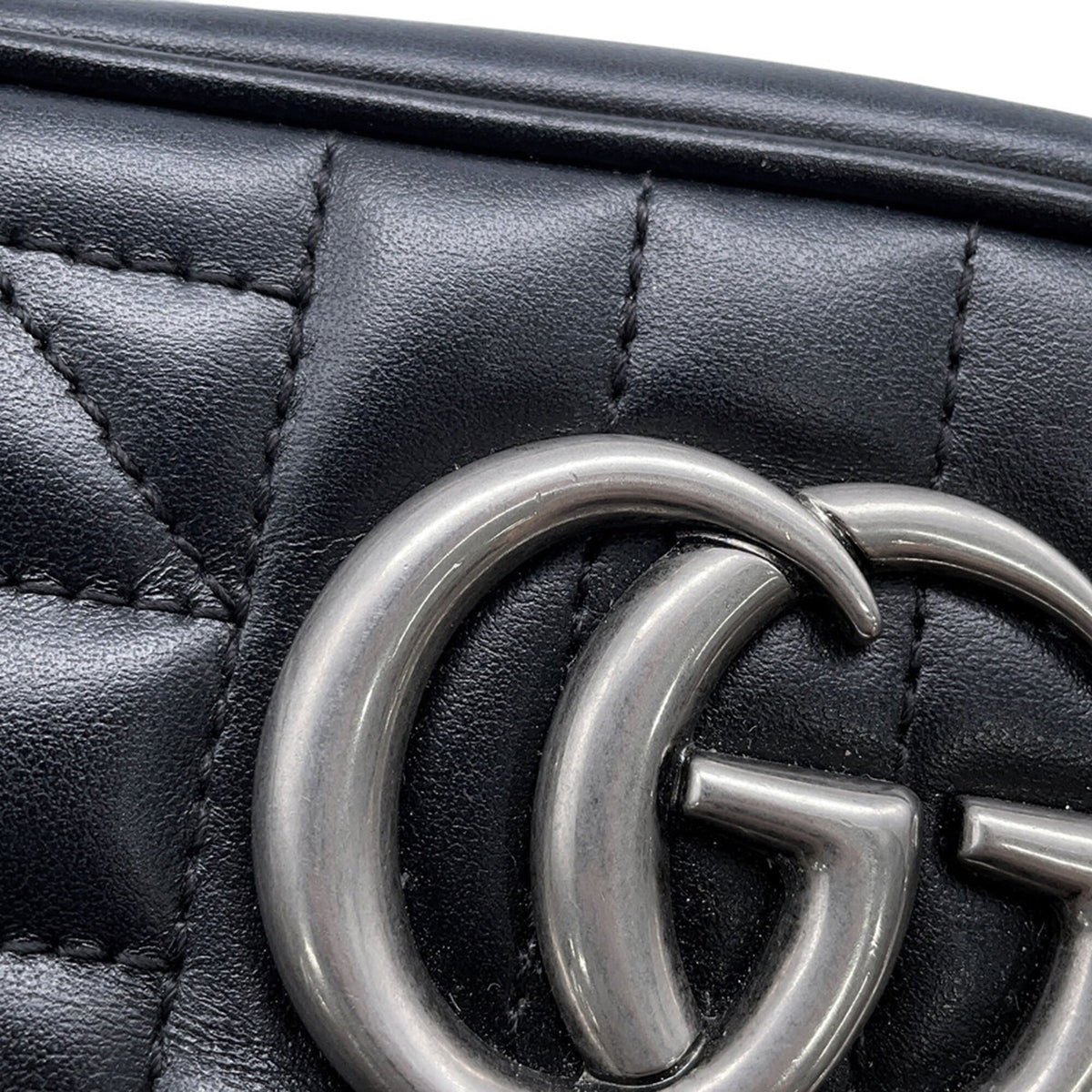 Gucci Black Leather Handbag Shoulder Bag (Pre-Owned)