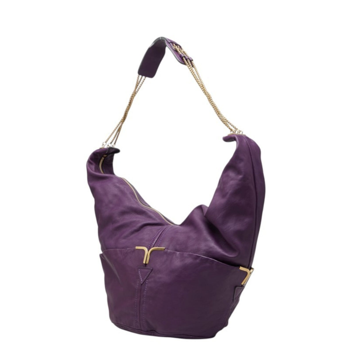 Chloé Purple Leather Shoulder Bag (Pre-Owned)