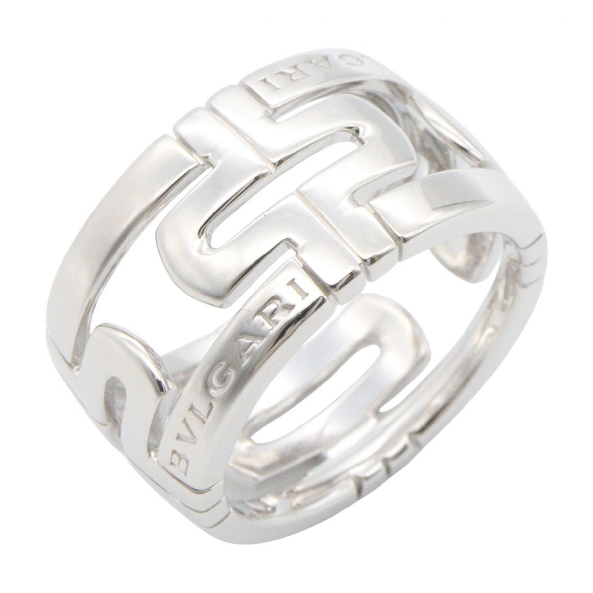Bvlgari Silver White Gold (18K) Band Ring (Pre-Owned)