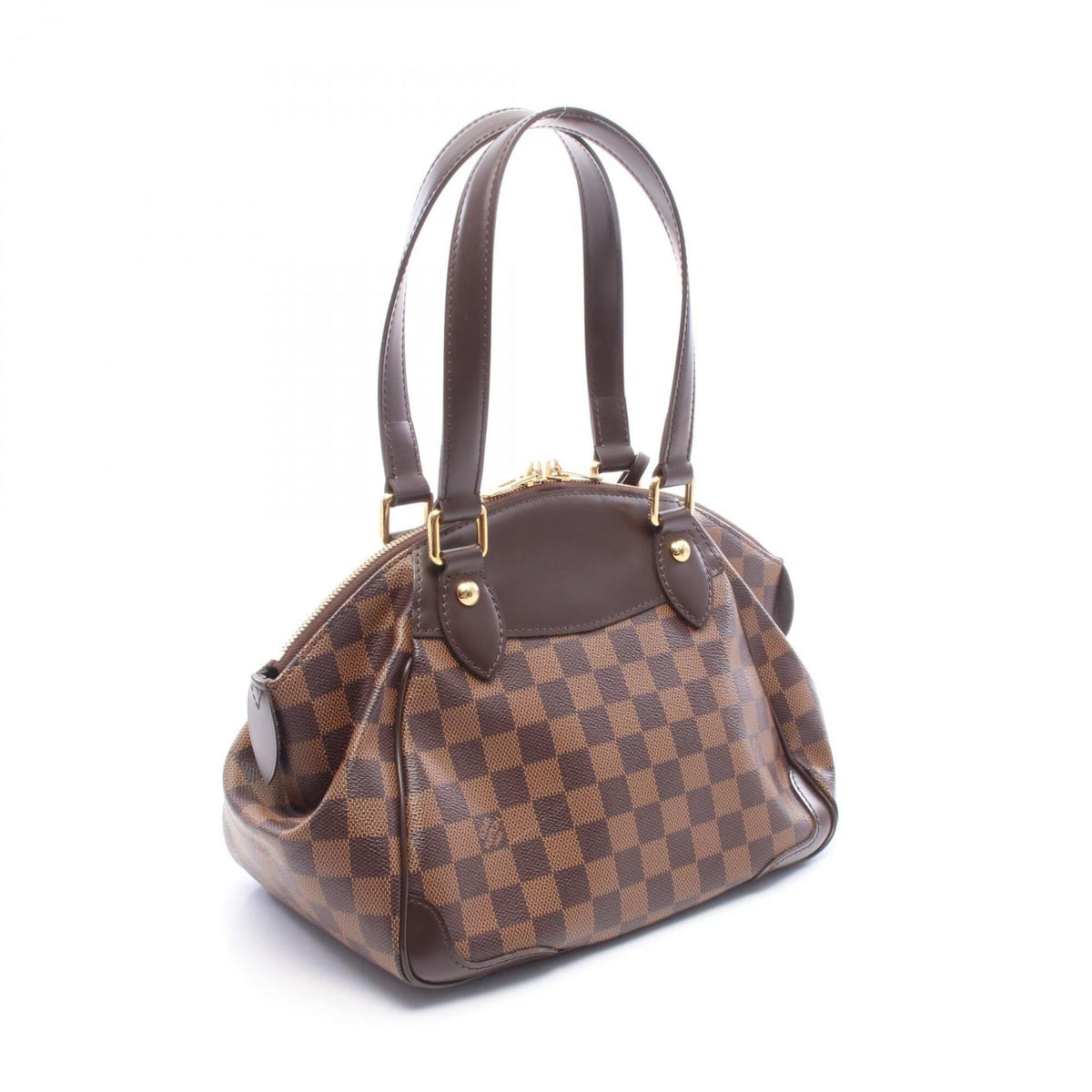 Louis Vuitton Brown Damier Canvas Coated Canvas Leather Handbag Shoulder Bag (Pre-Owned)