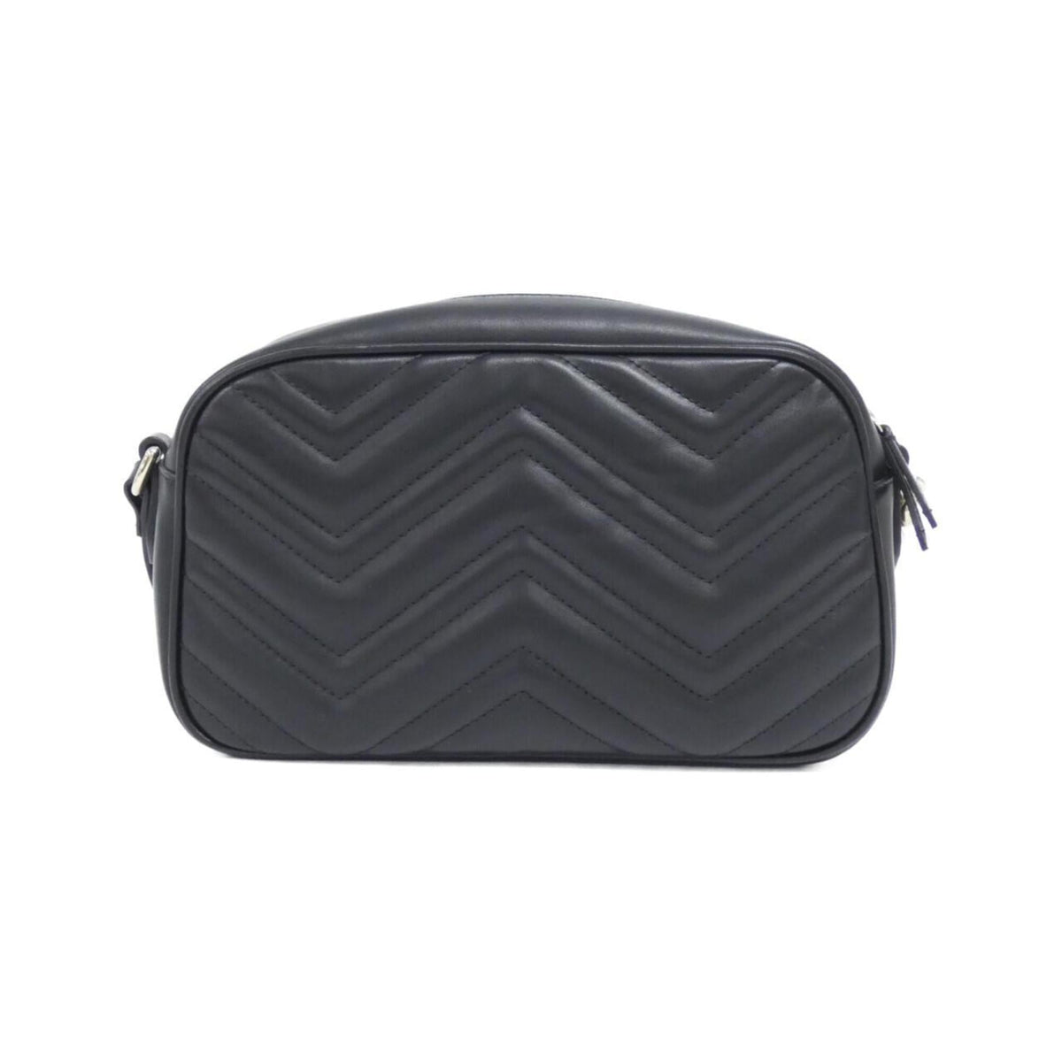 Gucci Gg Marmont Black Leather Shoulder Bag (Pre-Owned)