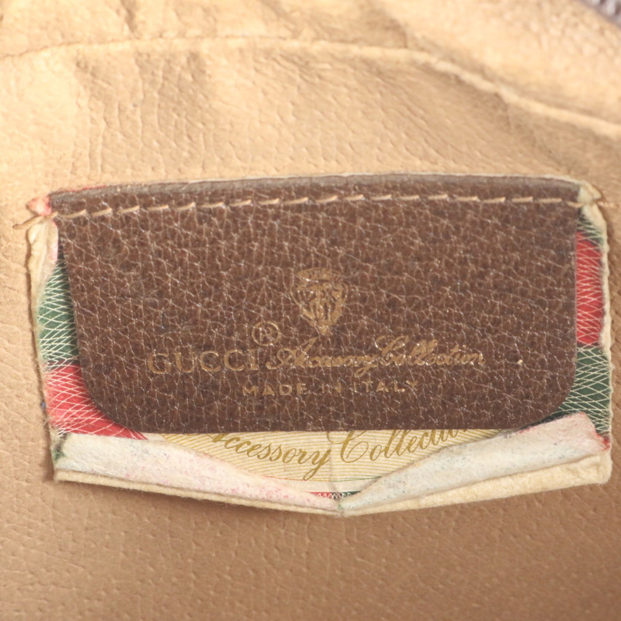 Gucci Beige Leather Coated Canvas Clutch Bag Pouch (Pre-Owned)