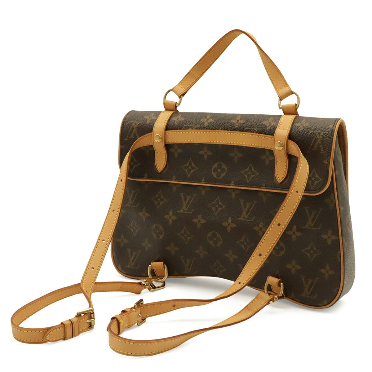 Louis Vuitton Brown Monogram Monogram Backpack Handbag Shoulder Bag (Pre-Owned)