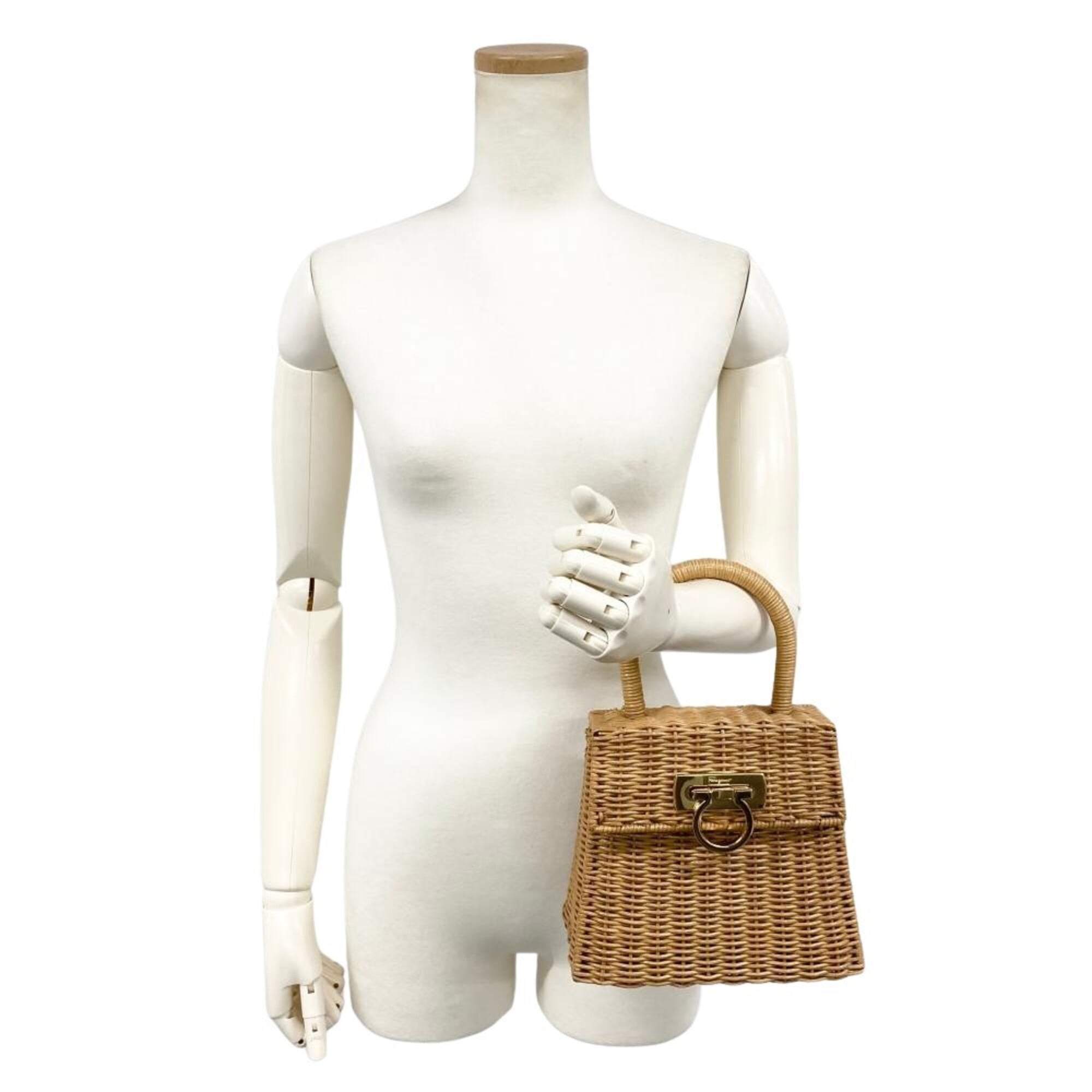 Salvatore Ferragamo Beige Wisteria Vine Handbag (Pre-Owned)