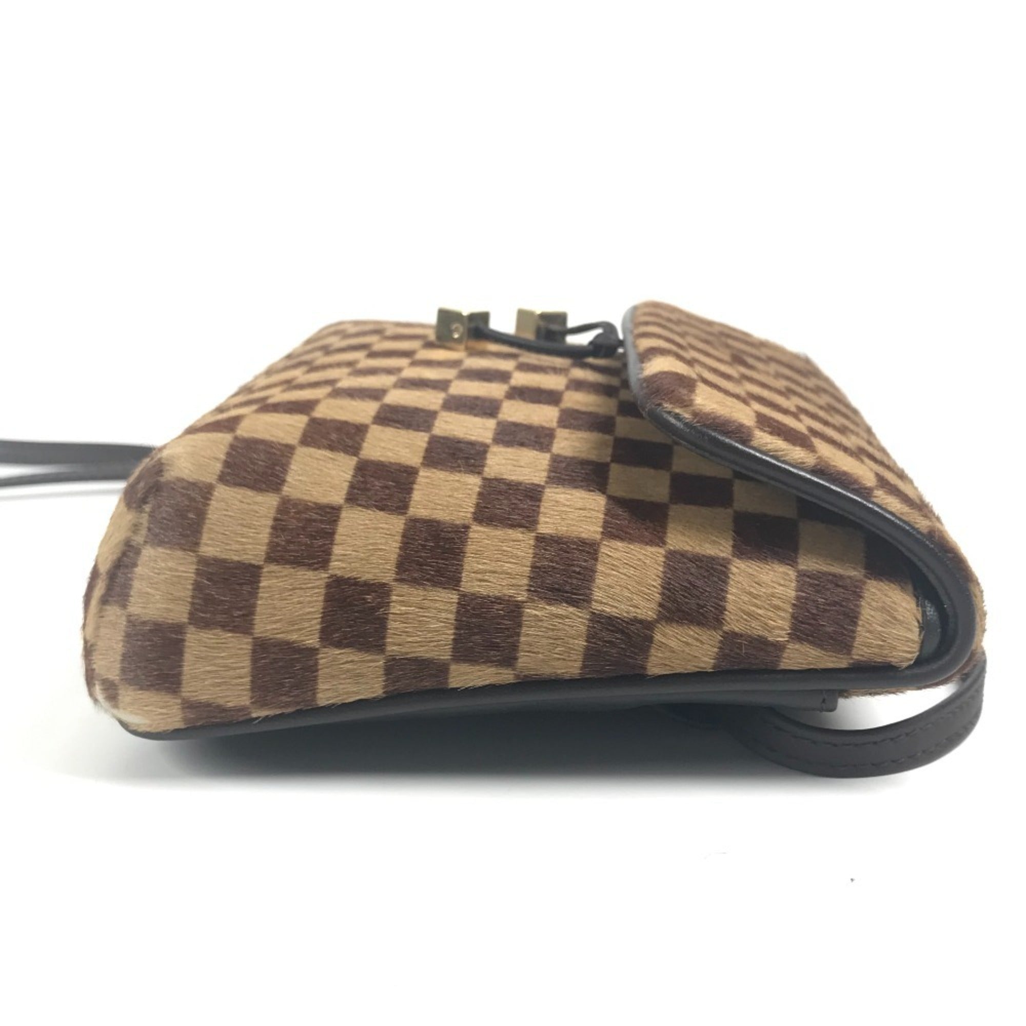Louis Vuitton Brown Ebene Leather Pochette Shoulder Bag (Pre-Owned)