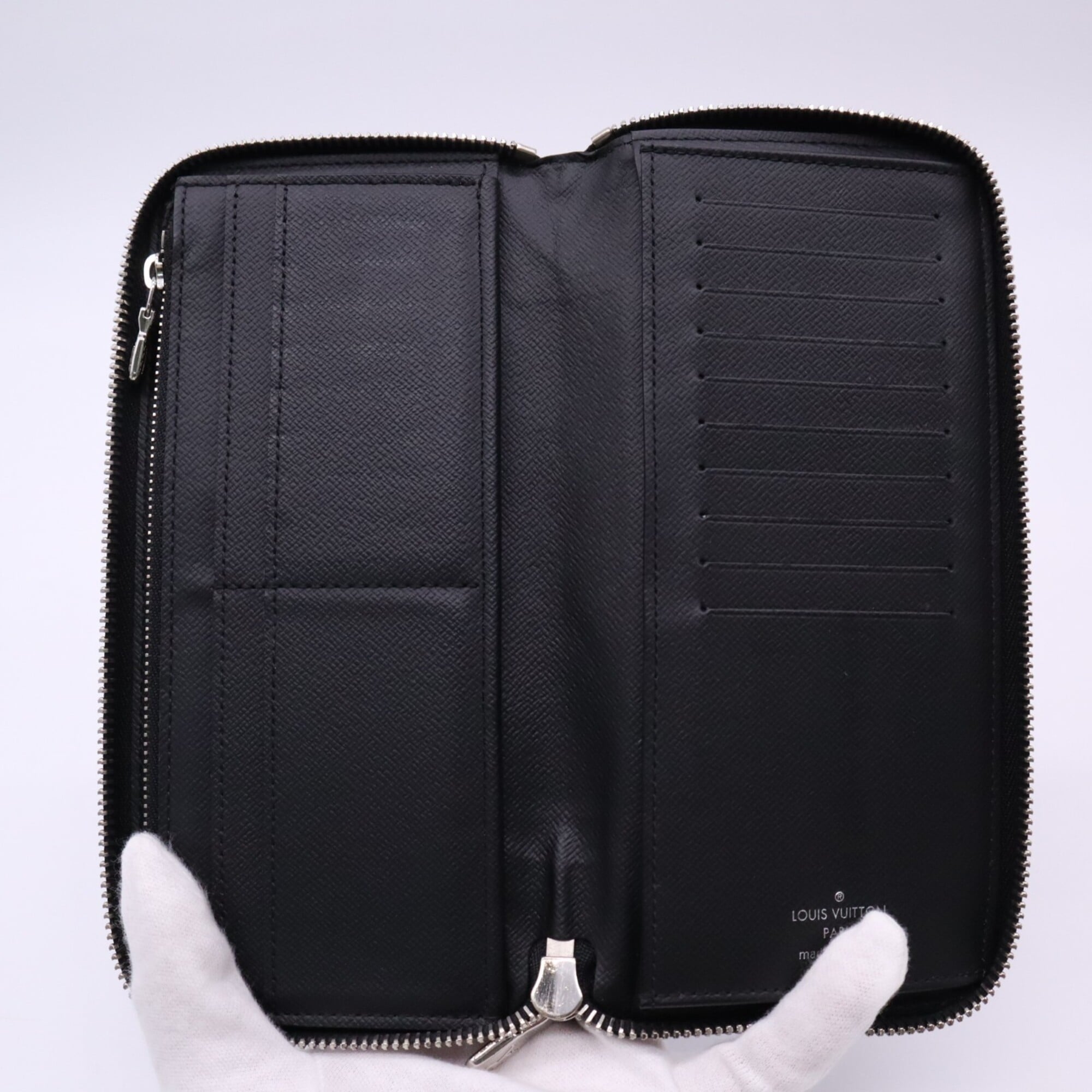 Louis Vuitton Damier Graphite Black Gray Coated Canvas Leather Long Wallet (Bi-Fold) (Pre-Owned)