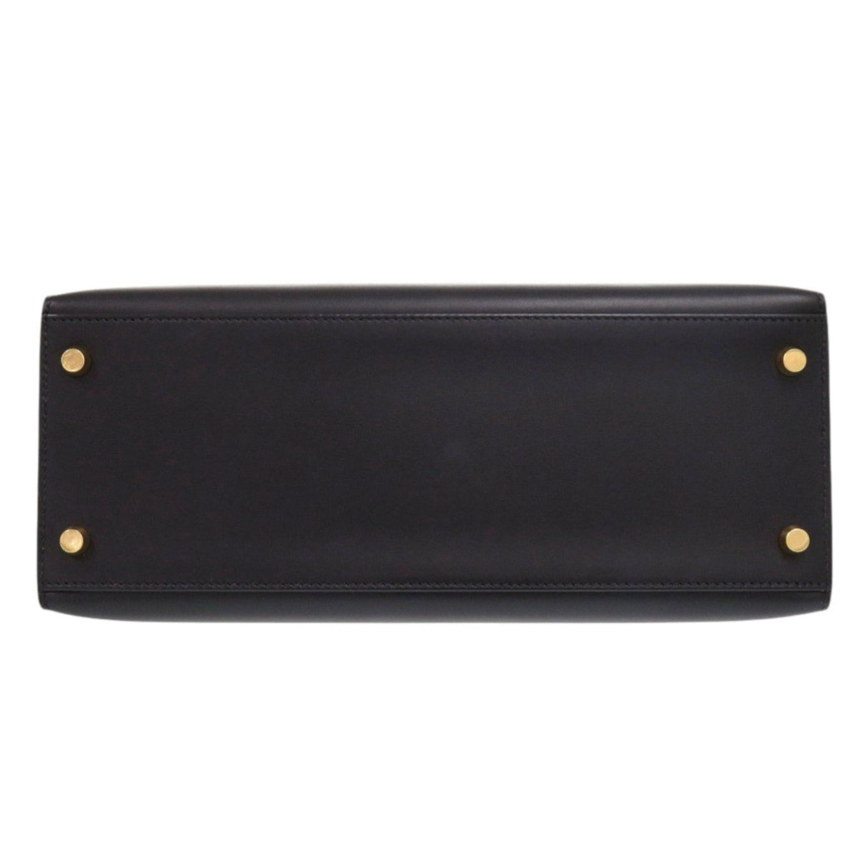 Hermes Black Box Calf Leather Handbag (Pre-Owned)