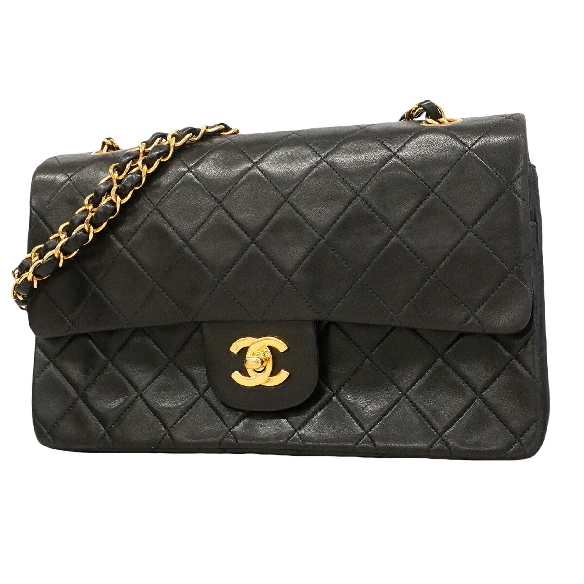 Chanel Black Leather Shoulder Bag (Pre-Owned)