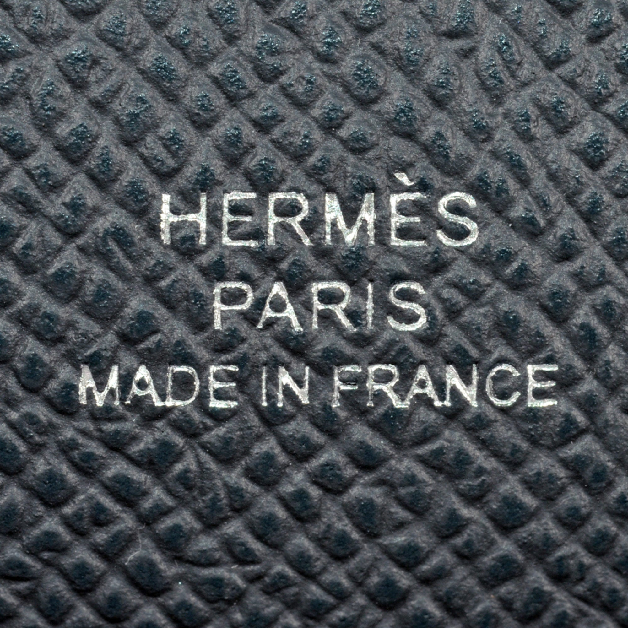 Hermes Blue Gray Dark Blue Epsom Leather Pochette Shoulder Bag (Pre-Owned)