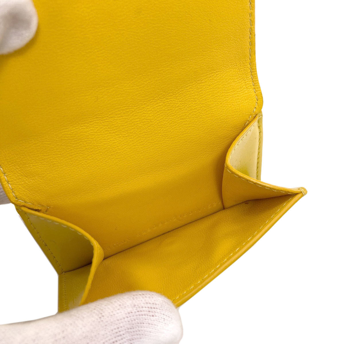Balenciaga Yellow Leather Wallet (Tri-Fold) (Pre-Owned)