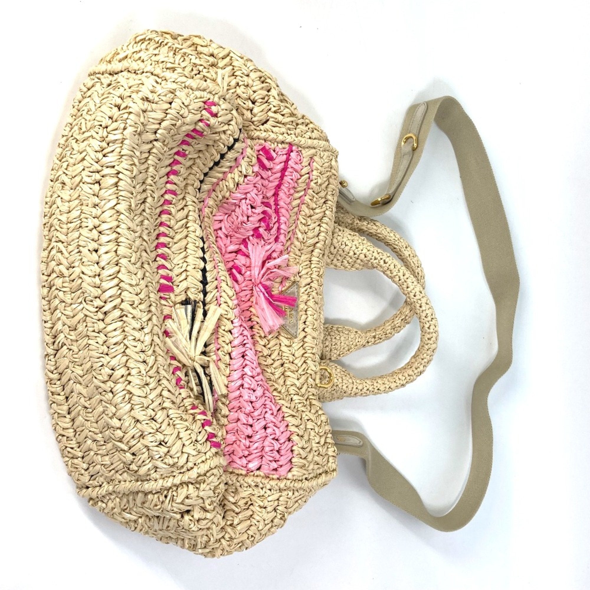 Prada Beige Cloth Handbag (Pre-Owned)