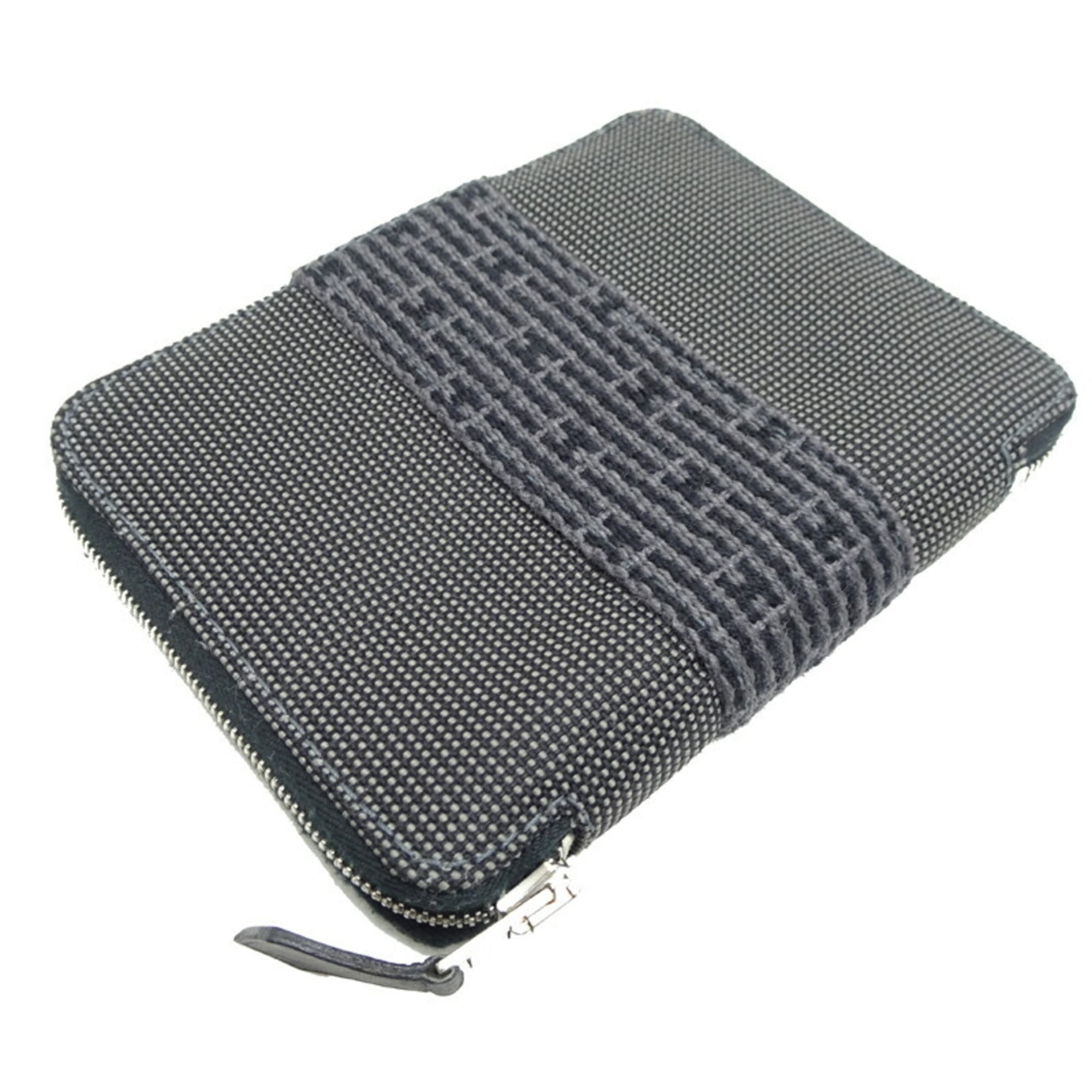 Hermes Gray Polyester Polyamide Wallet (Bi-Fold) (Pre-Owned)