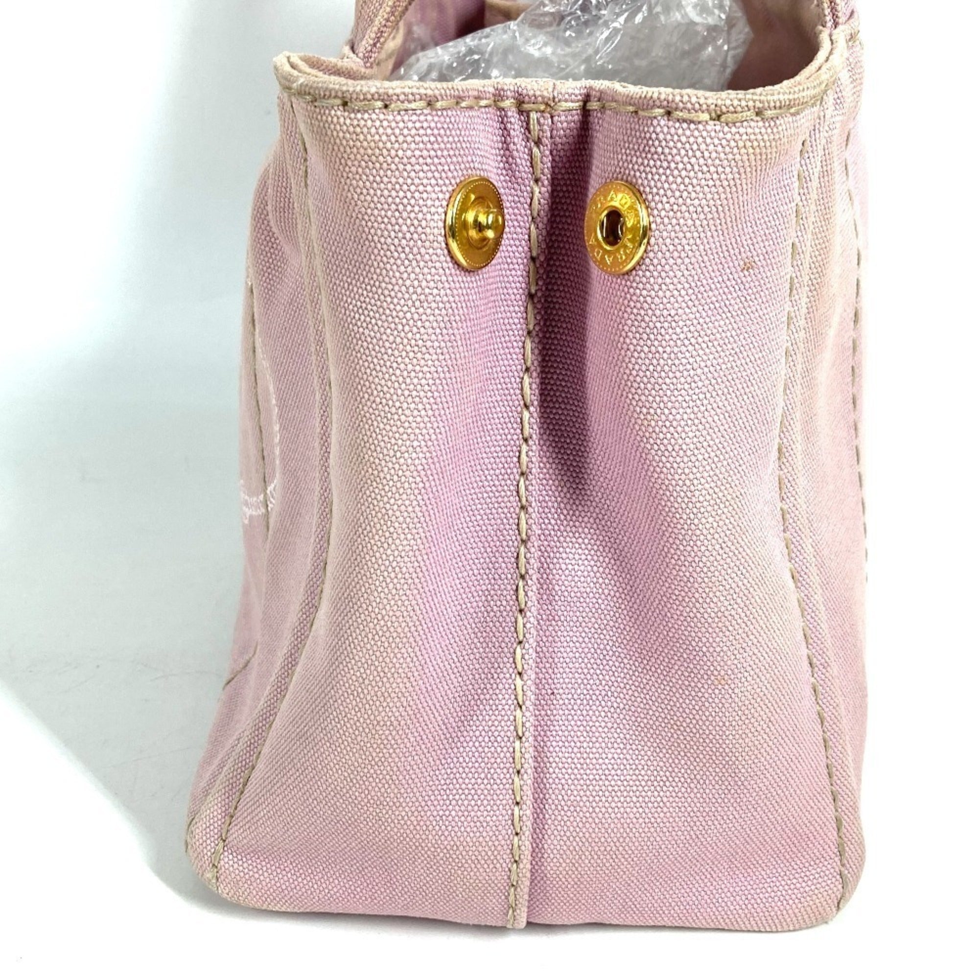 Prada Pink Canvas Handbag Shoulder Bag Tote Bag (Pre-Owned)