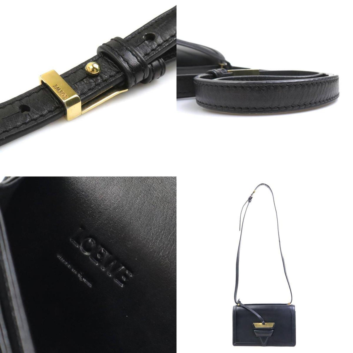 Loewe Black Leather Shoulder Bag (Pre-Owned)