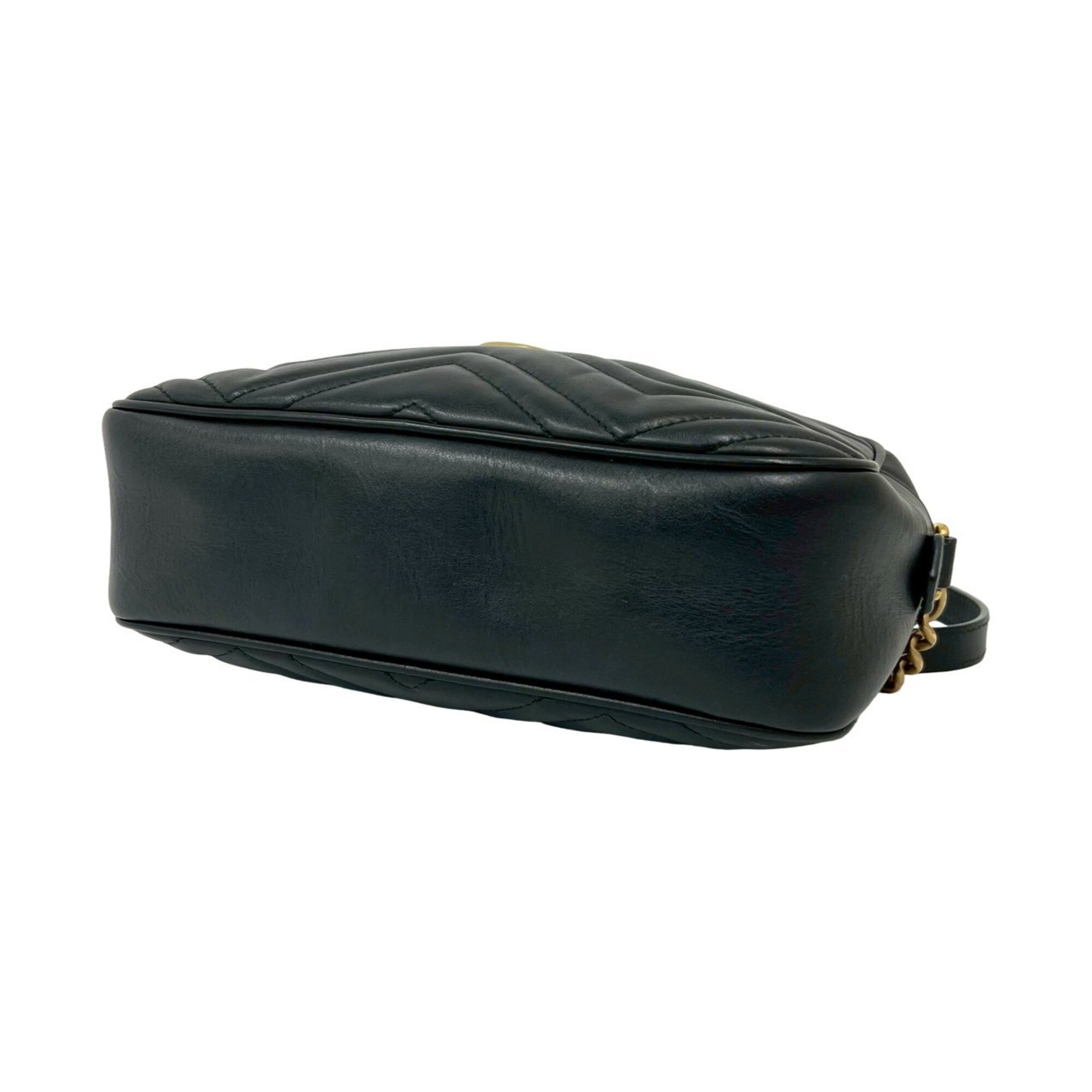 Gucci Black Leather Pochette Shoulder Bag (Pre-Owned)