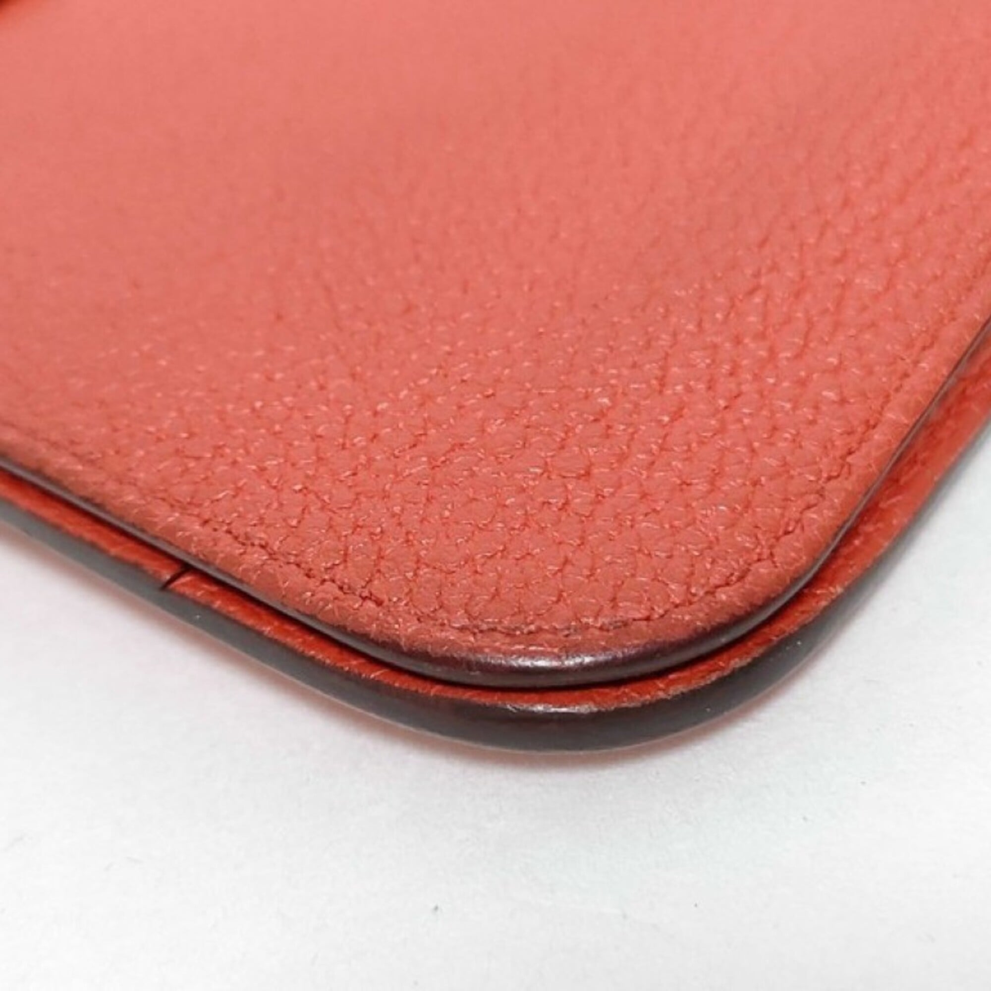 Hermes Dogon Orange Taurillon Clemence Leather Long Wallet (Bi-Fold) (Pre-Owned)