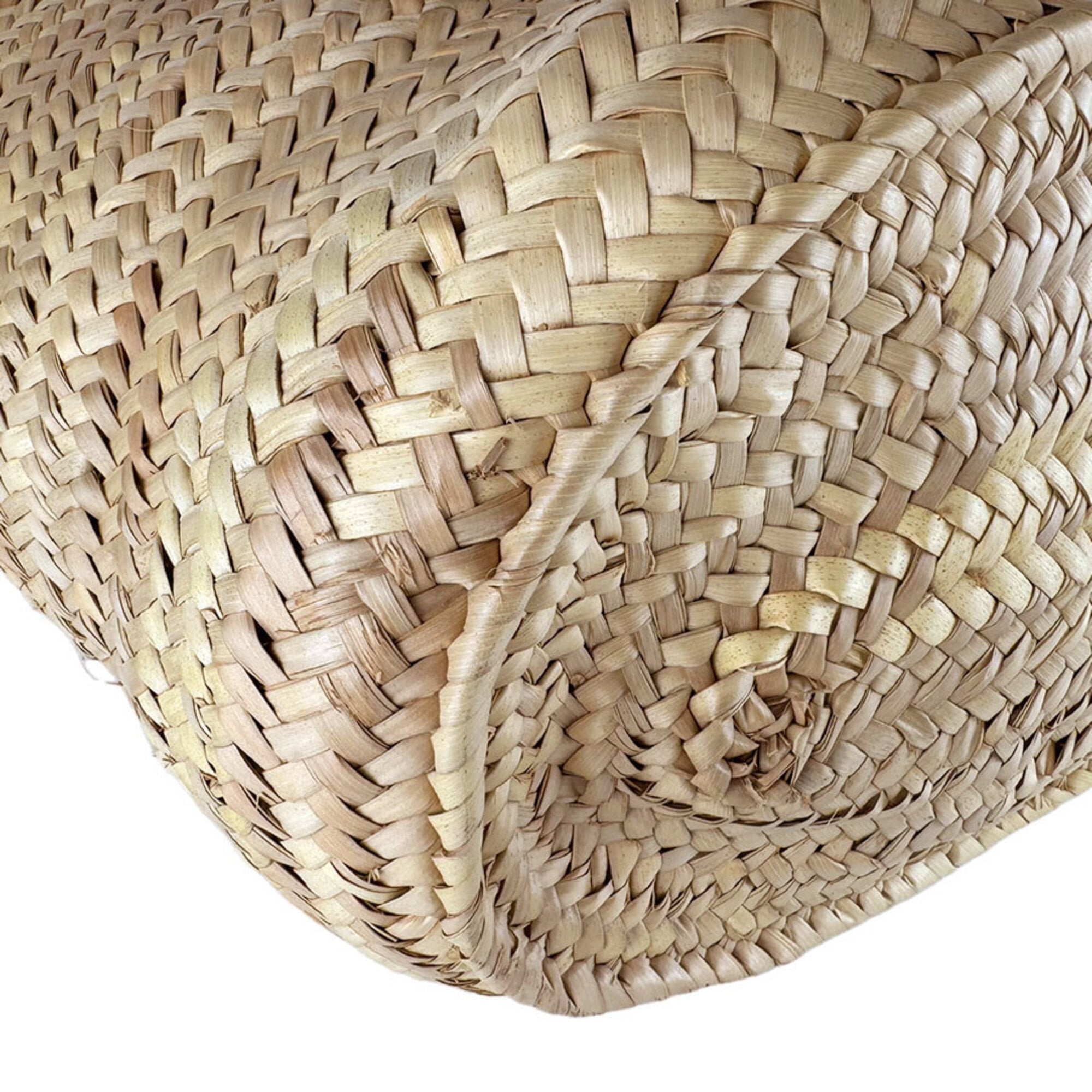 Loewe Brown Raffia Leather Basket Handbag (Pre-Owned)