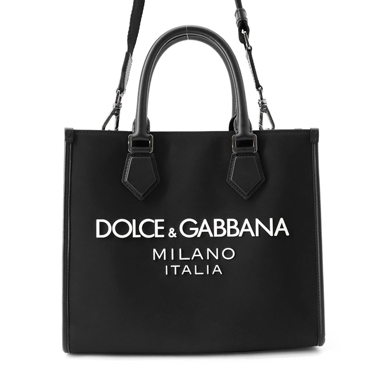 Dolce & Gabbana Black Nylon Handbag Tote Bag (Pre-Owned)