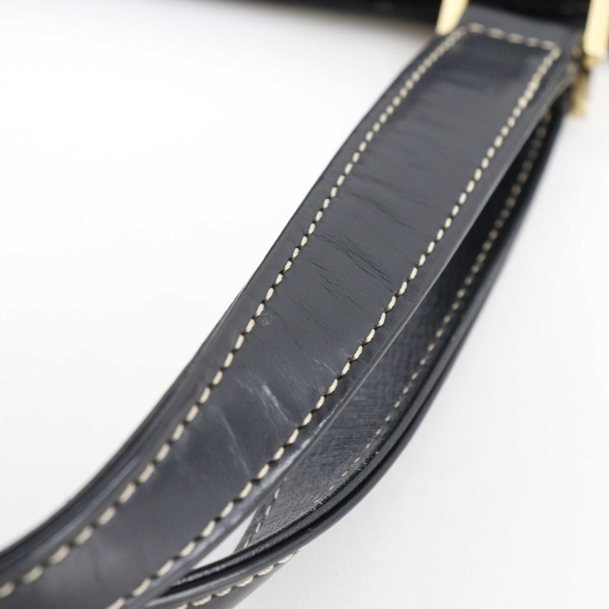 Burberry Black Leather Handbag Tote Bag (Pre-Owned)