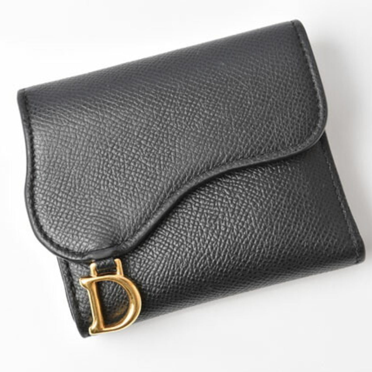 Christian Dior Navy Leather Wallet (Tri-Fold) (Pre-Owned)