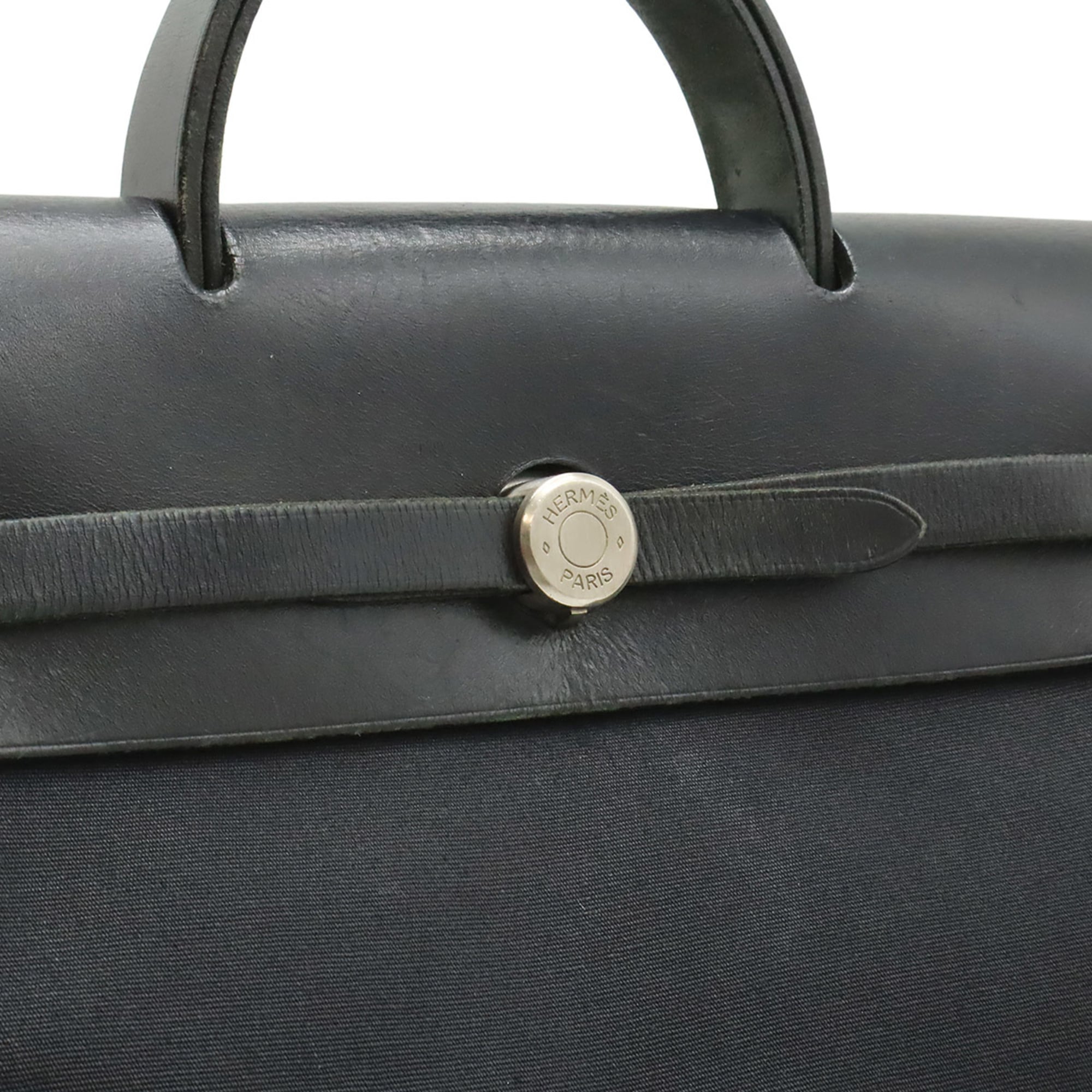 Hermes Black Toile Officier Backpack Handbag (Pre-Owned)