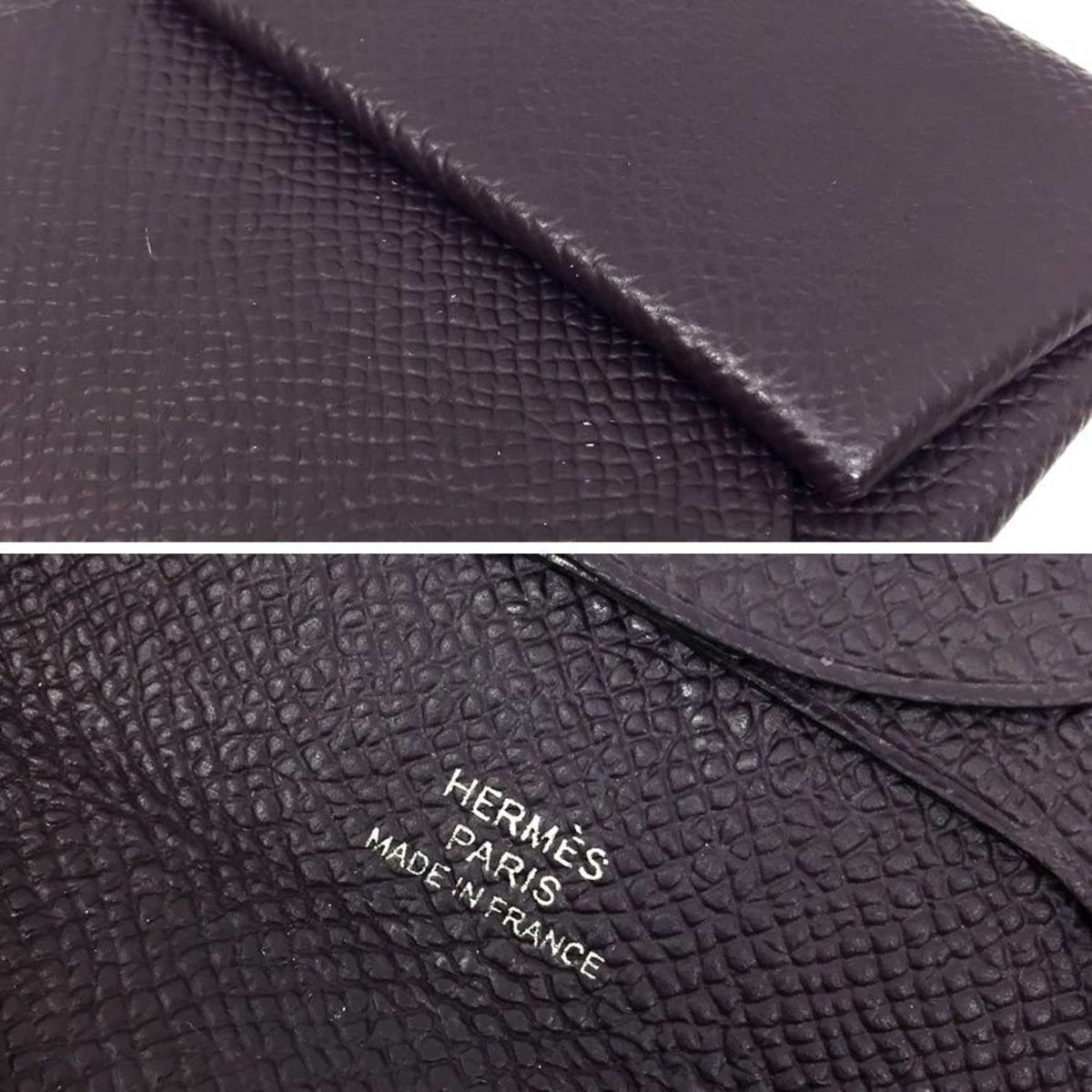 Hermes Purple Raisin Epsom Leather Coin Purse/Coin Case (Pre-Owned)