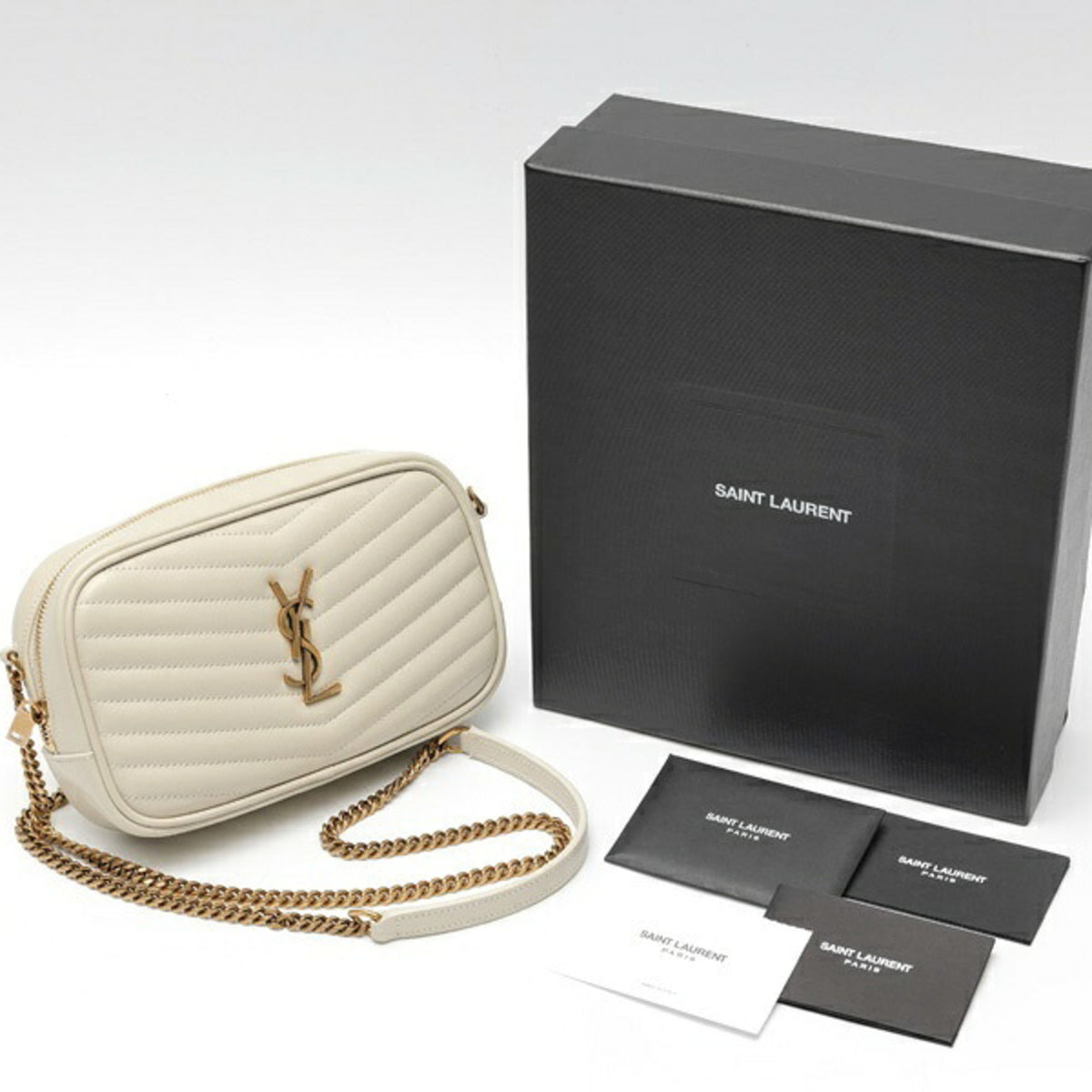 Saint Laurent Ivory White Leather Shoulder Bag (Pre-Owned)