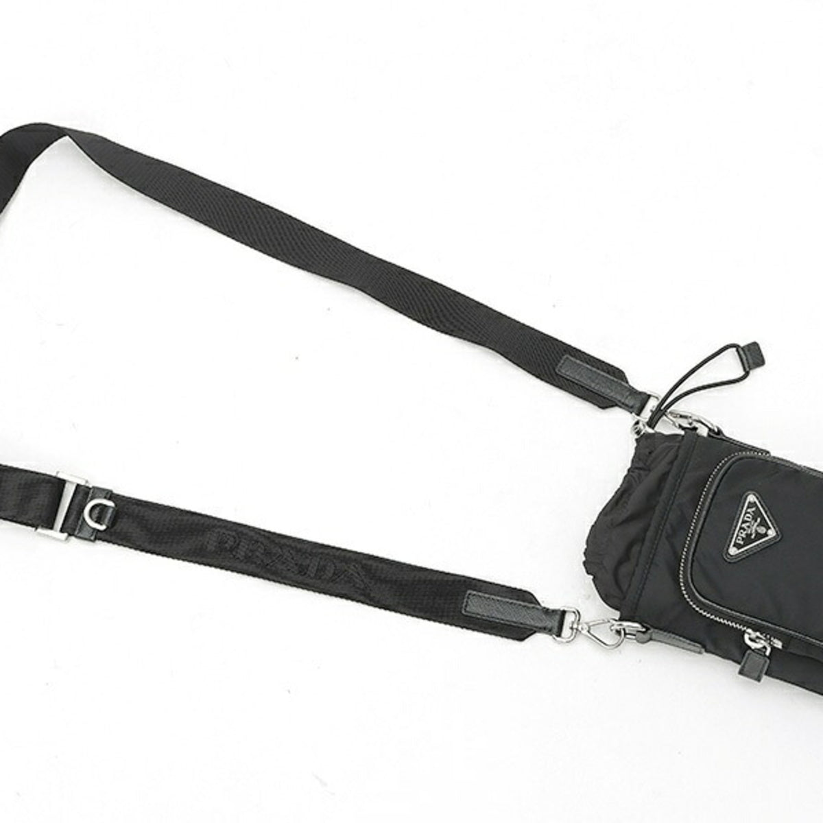 Prada Black Fabric Pouch Shoulder Bag (Pre-Owned)