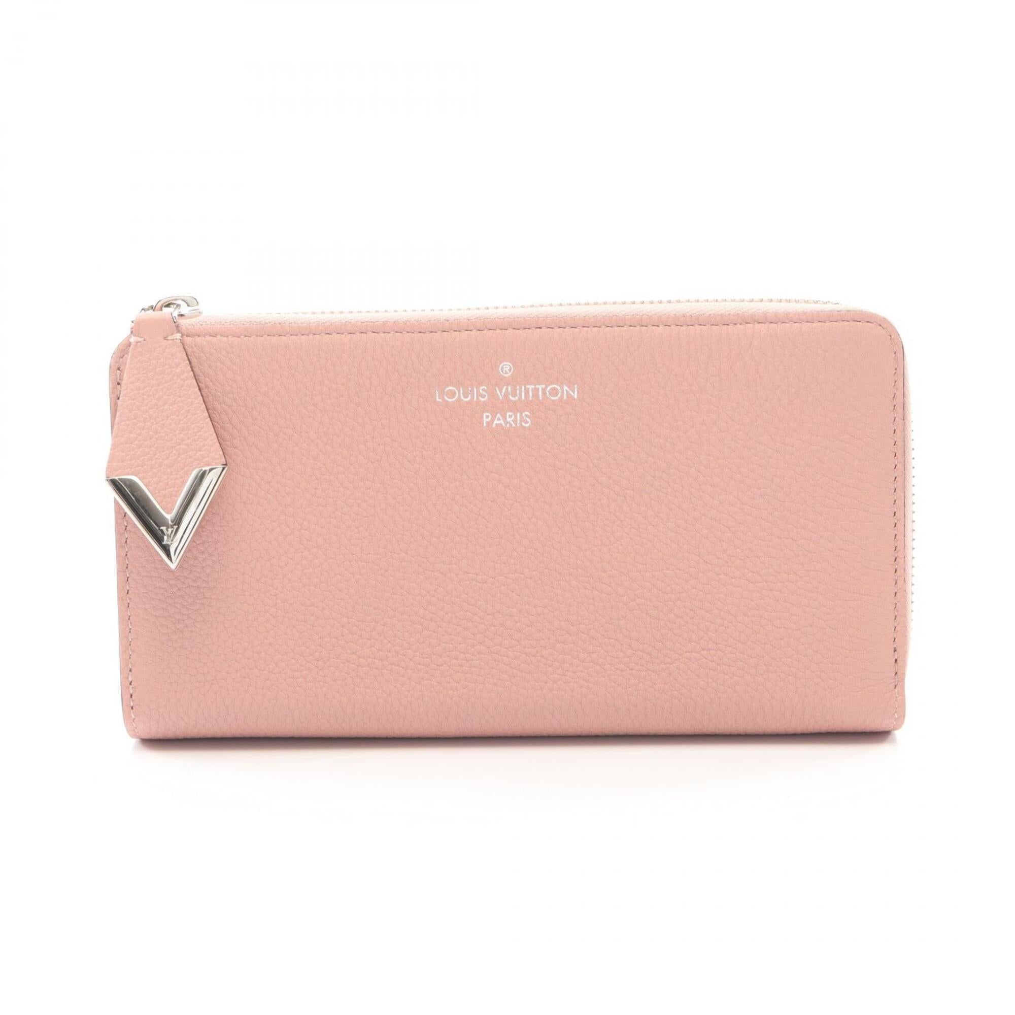 Louis Vuitton Pink Leather Long Wallet (Bi-Fold) (Pre-Owned)