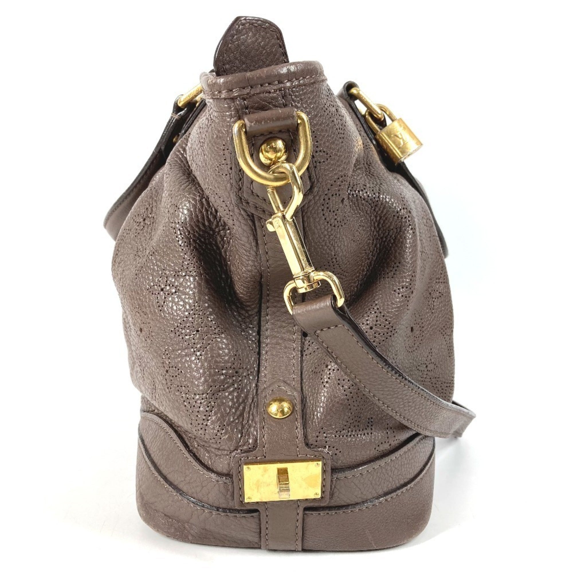 Louis Vuitton Brown Monogram Mahina Leather Leather Handbag Shoulder Bag Tote Bag (Pre-Owned)