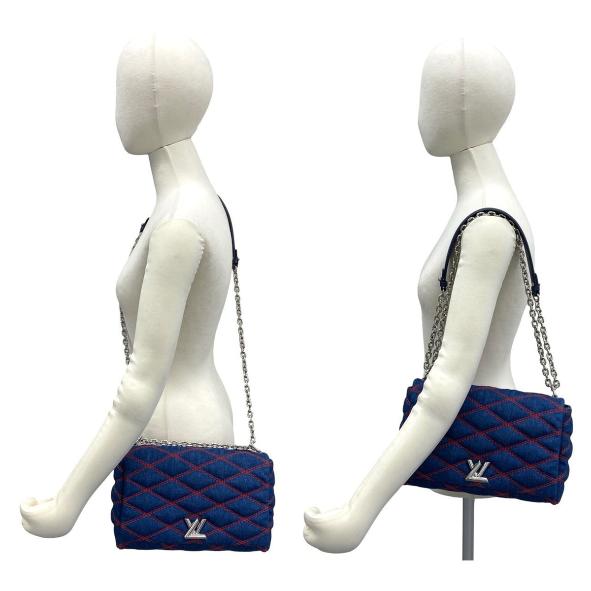 Louis Vuitton Blue Denim Shoulder Bag (Pre-Owned)
