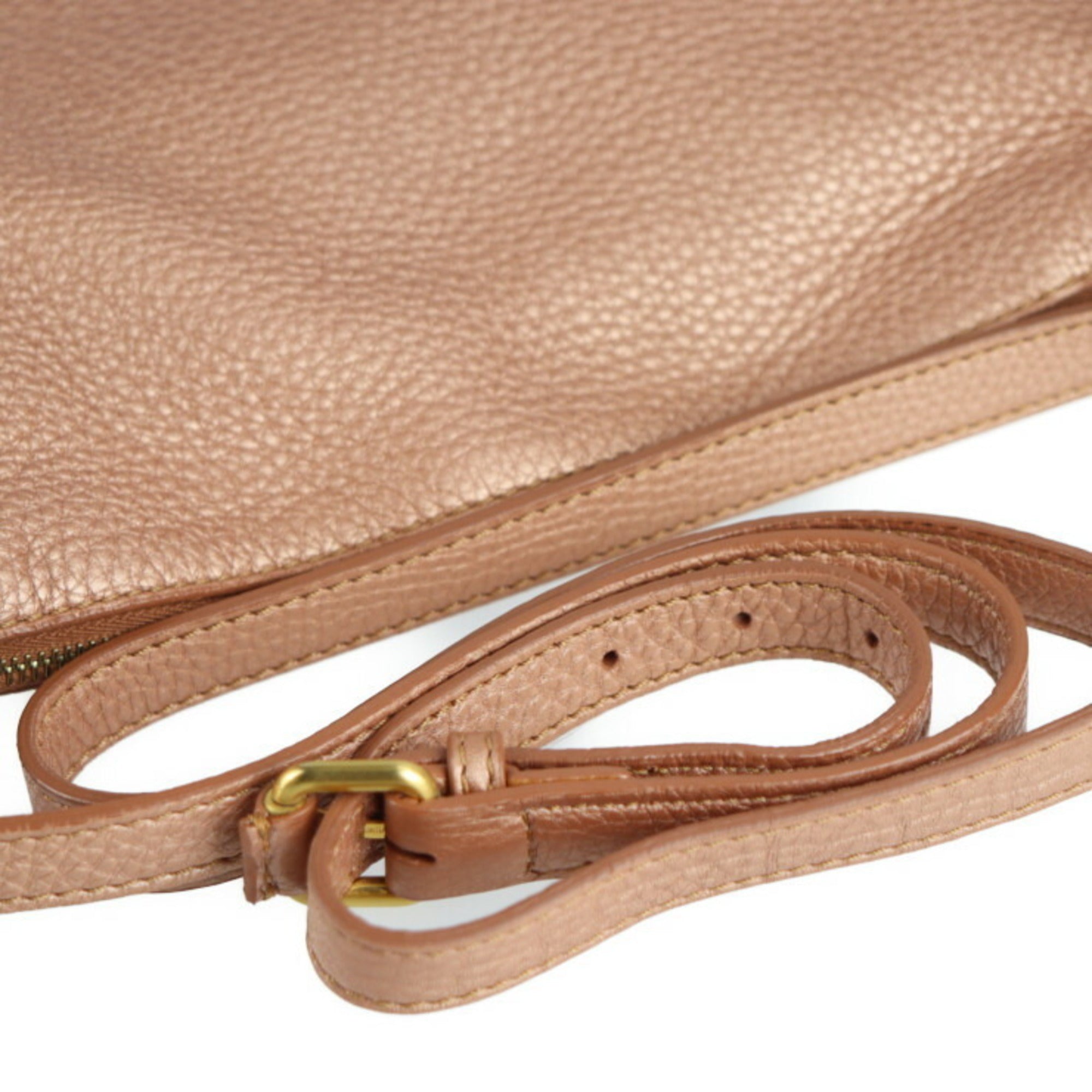 Fendi Selleria Metallic Pink Leather Messenger Bag Shopping Bag Shoulder Bag (Pre-Owned)