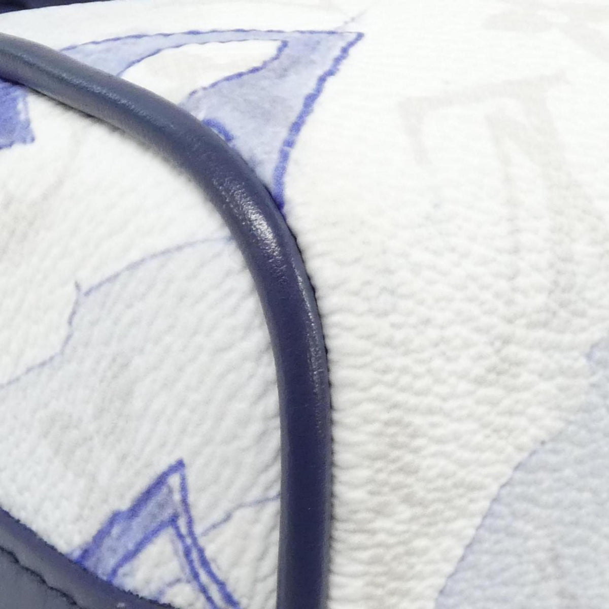 Louis Vuitton Blue Coated Canvas Boston Bag (Pre-Owned)