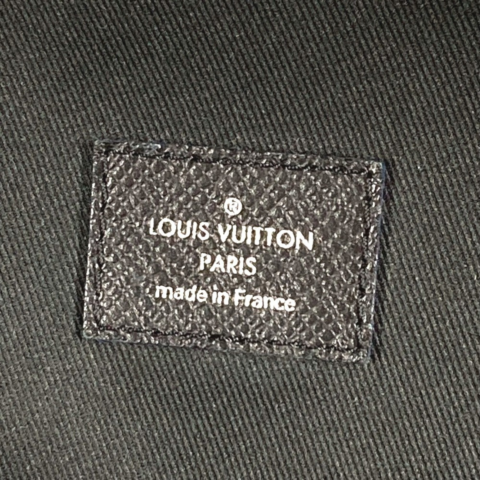 Louis Vuitton Ardoise Bicolor Black Blue Taiga Leather Backpack (Pre-Owned)