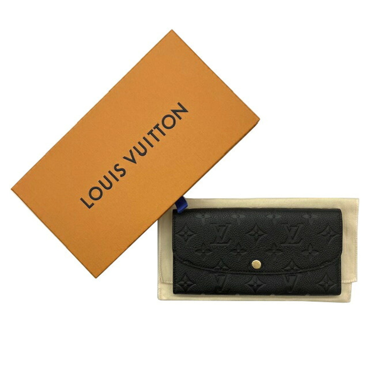 Louis Vuitton Beige Noir Monogram Empreinte Long Wallet (Bi-Fold) (Pre-Owned)