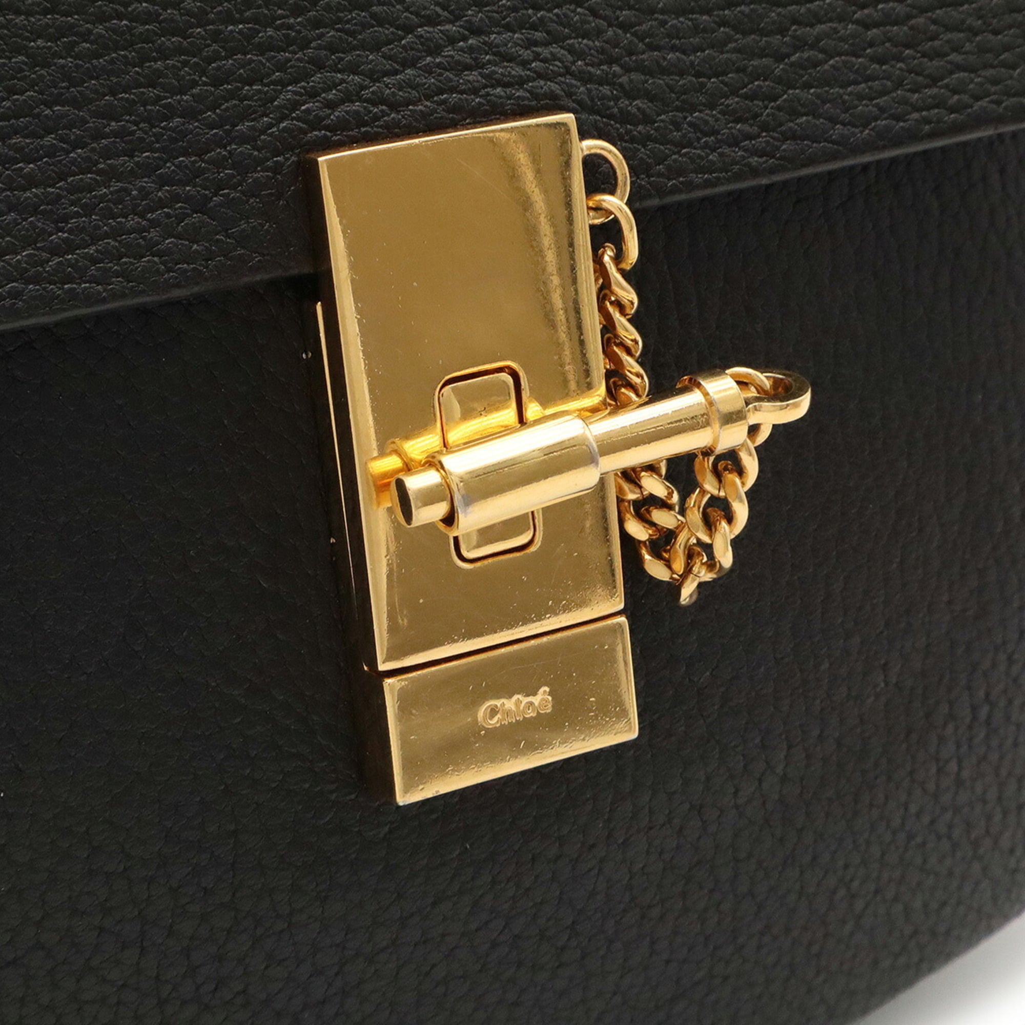 Chloé Black Leather Pochette Shoulder Bag (Pre-Owned)