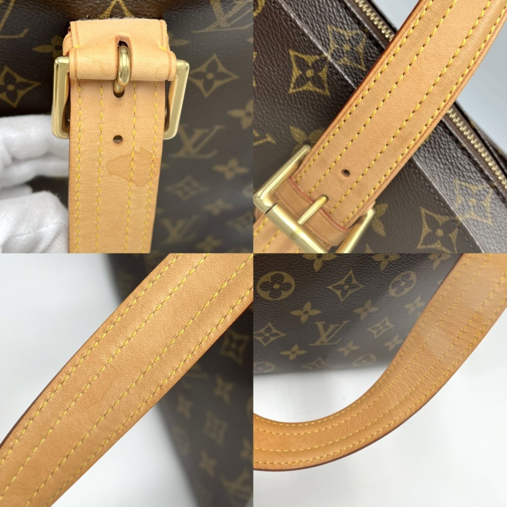Louis Vuitton Brown Monogram Canvas Handbag Tote Bag (Pre-Owned)