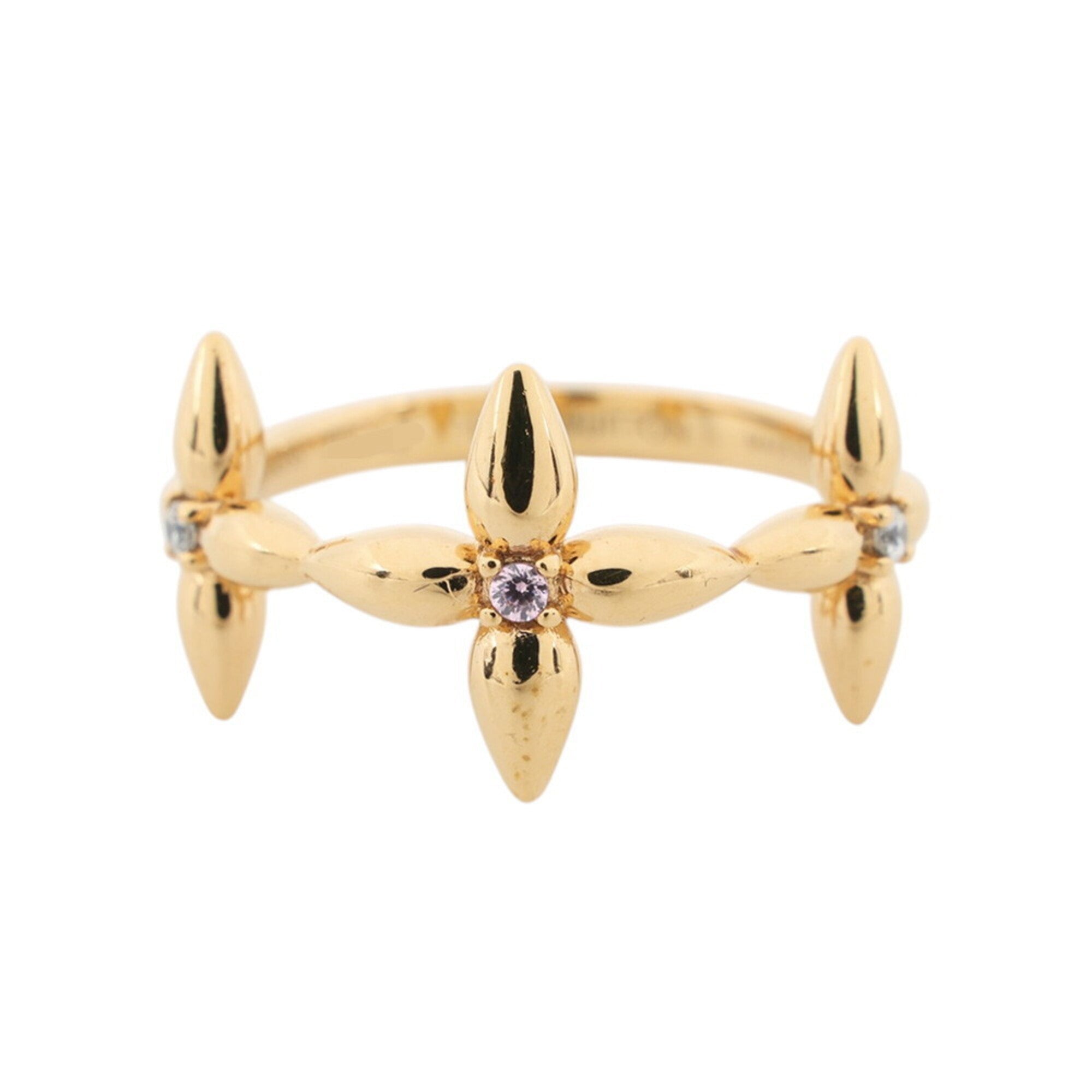 Louis Vuitton Gold Metal Band Ring (Pre-Owned)