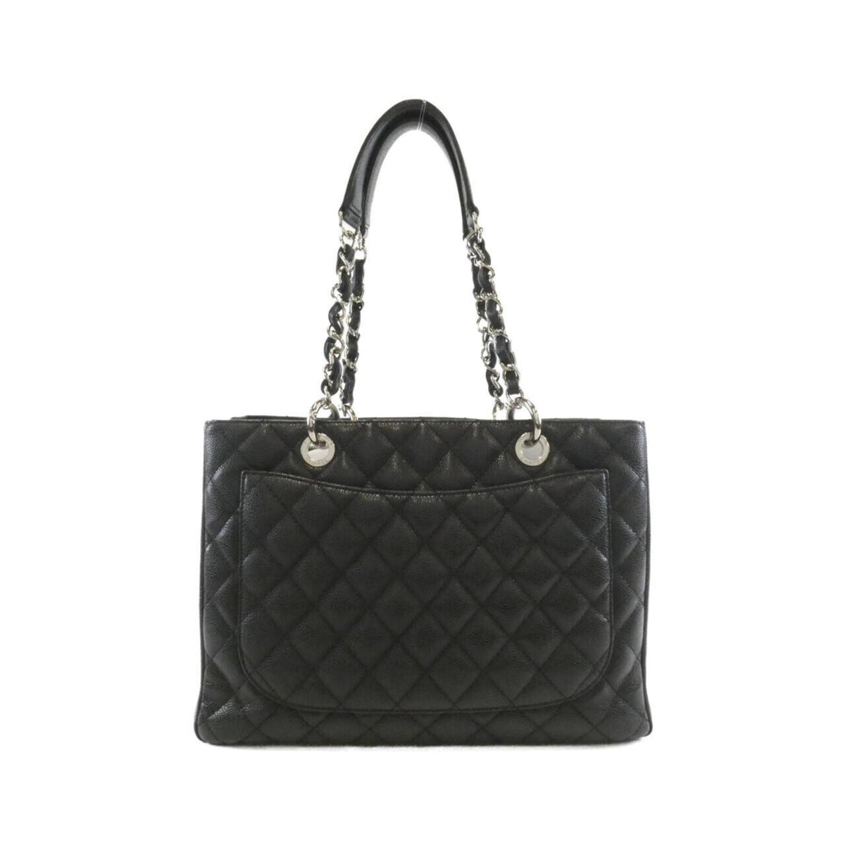 Chanel Black Grained Calfskin Shoulder Bag (Pre-Owned)