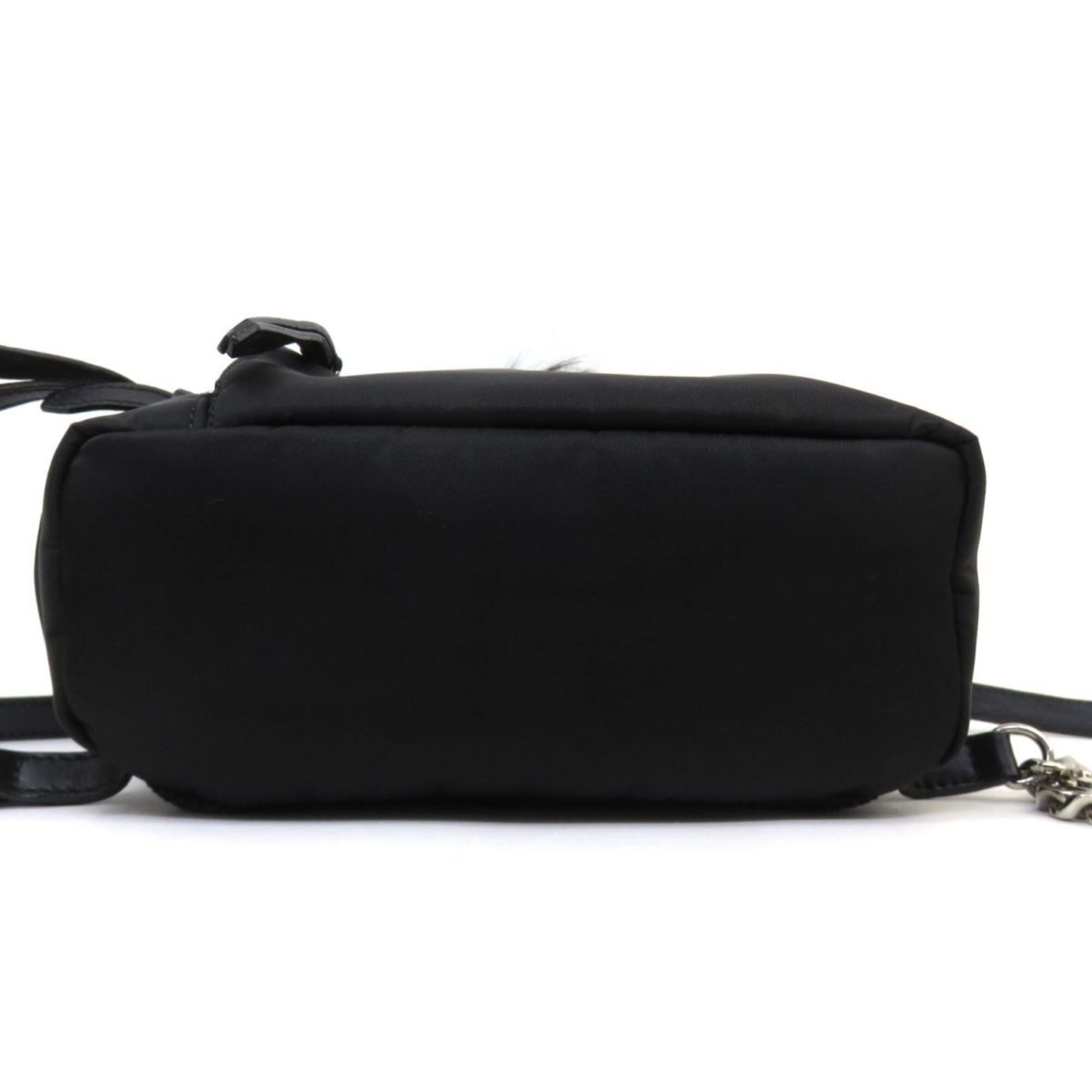 Fendi Black Nylon Leather Backpack (Pre-Owned)