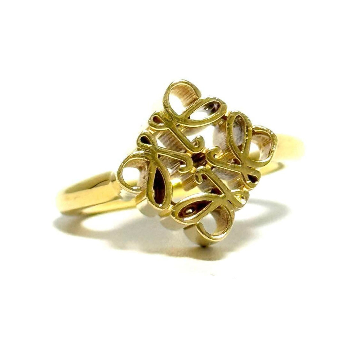 Loewe Gold Plating Silver 925 Band Ring (Pre-Owned)