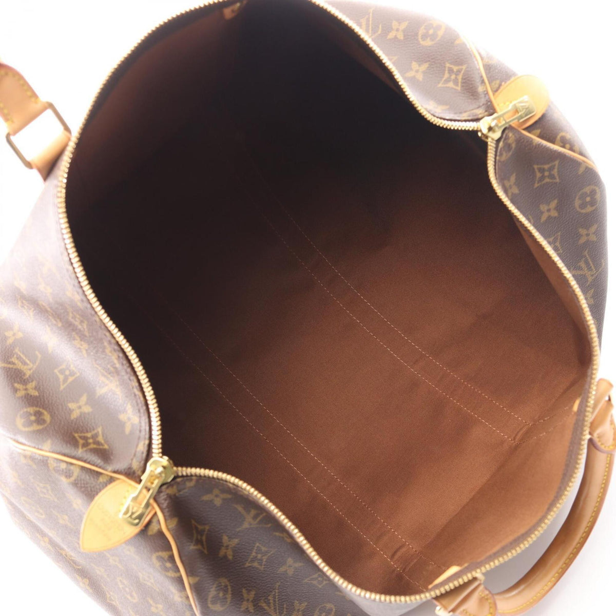 Louis Vuitton Brown Coated Canvas Leather Boston Bag Handbag (Pre-Owned)