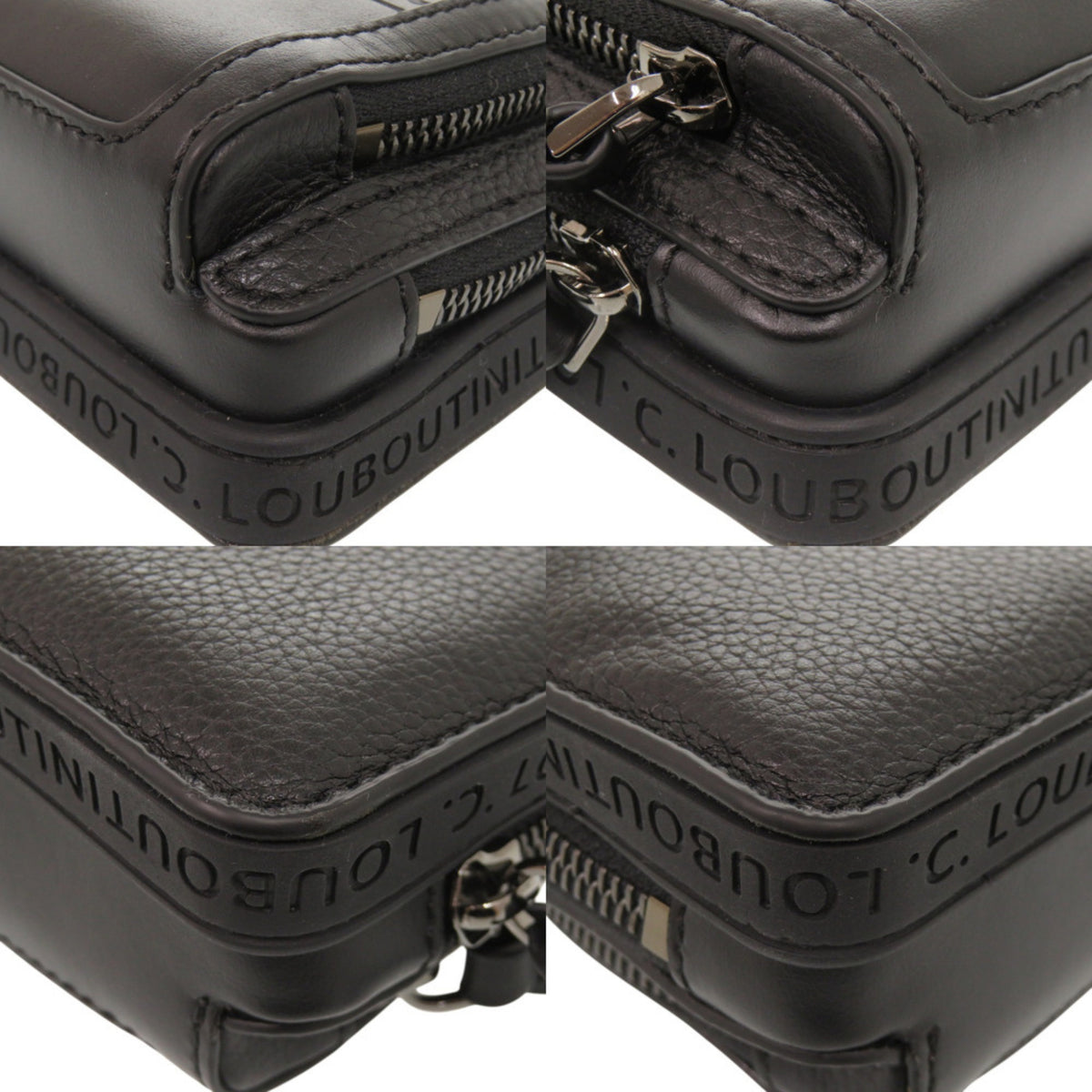 Christian Louboutin Black Leather Shoulder Bag (Pre-Owned)
