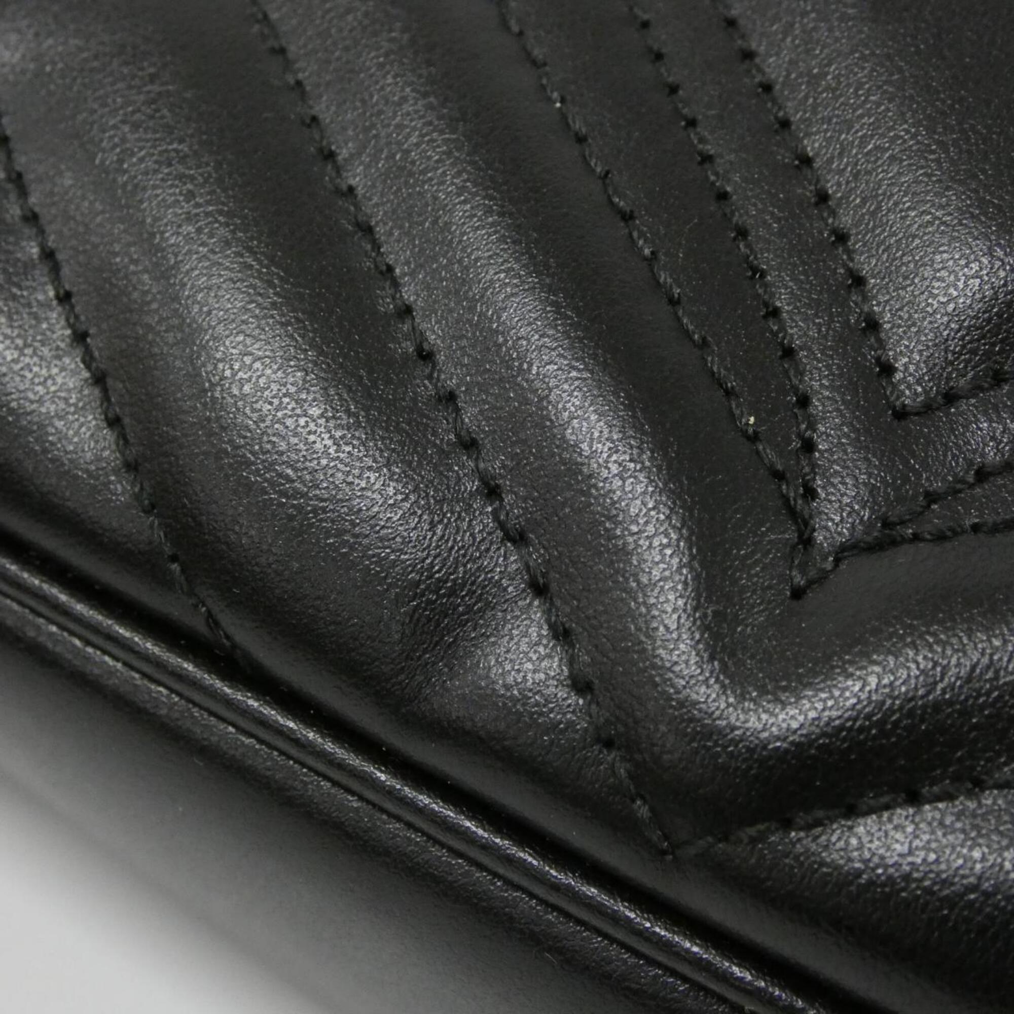 Gucci Gg Marmont Black Quilting Shoulder Bag (Pre-Owned)
