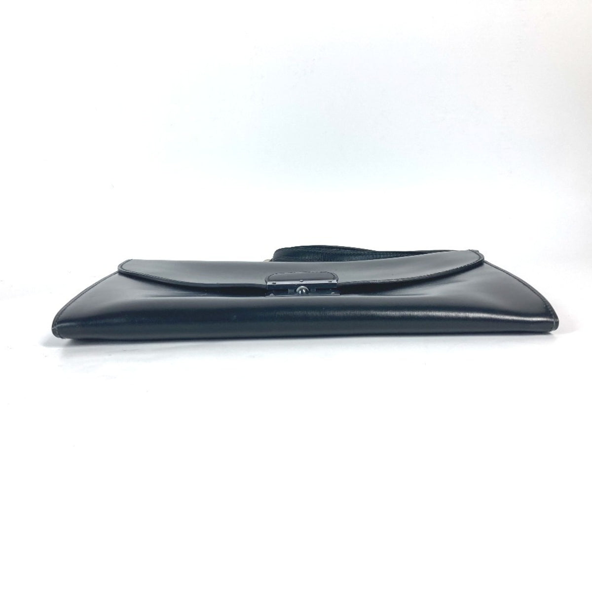 Hermes Black Box Calf Leather Clutch Bag Pouch (Pre-Owned)